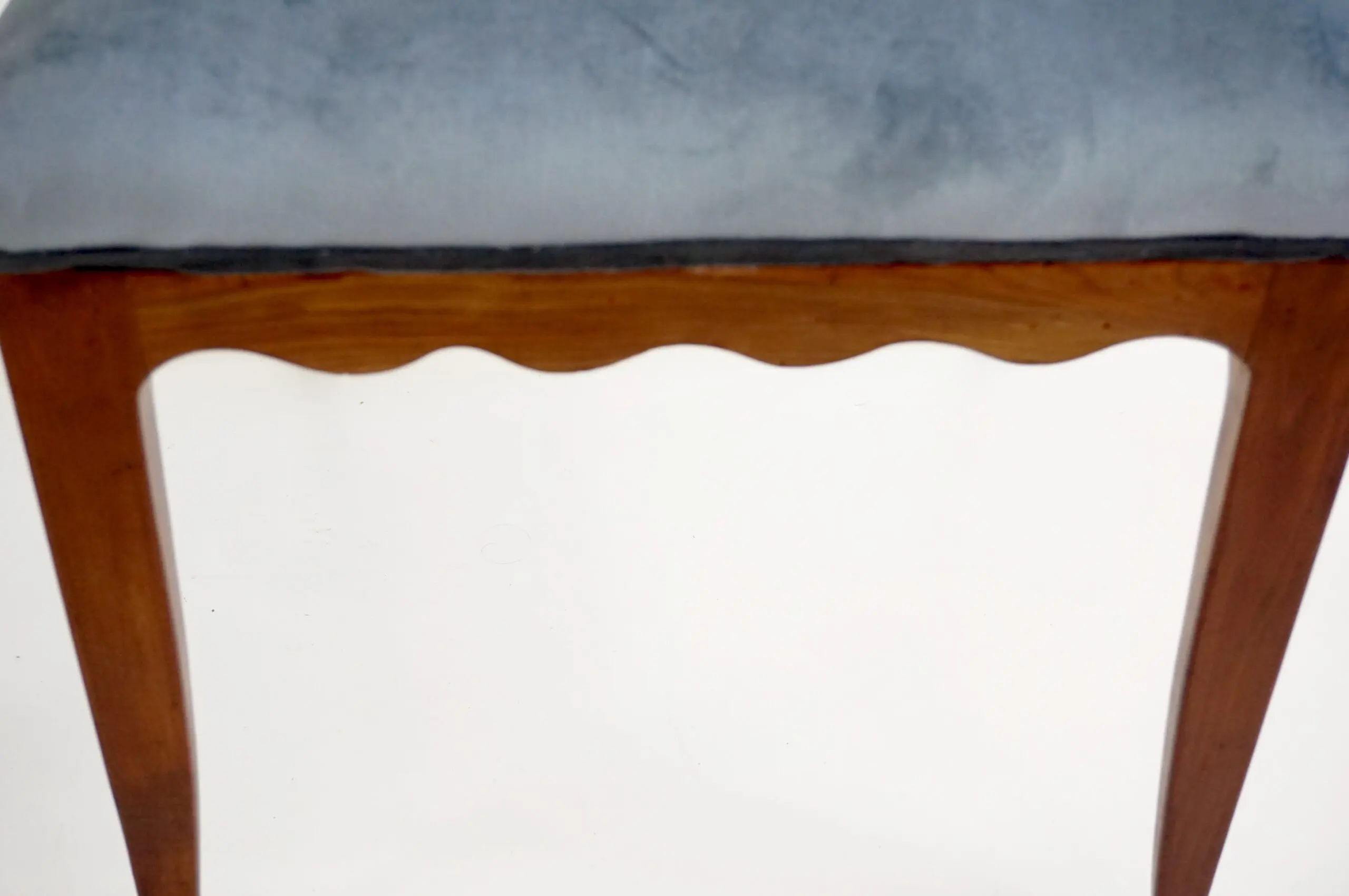 set of six cherrywood Paolo Buffa ondulations dining chairs, 1950 — photo 16
