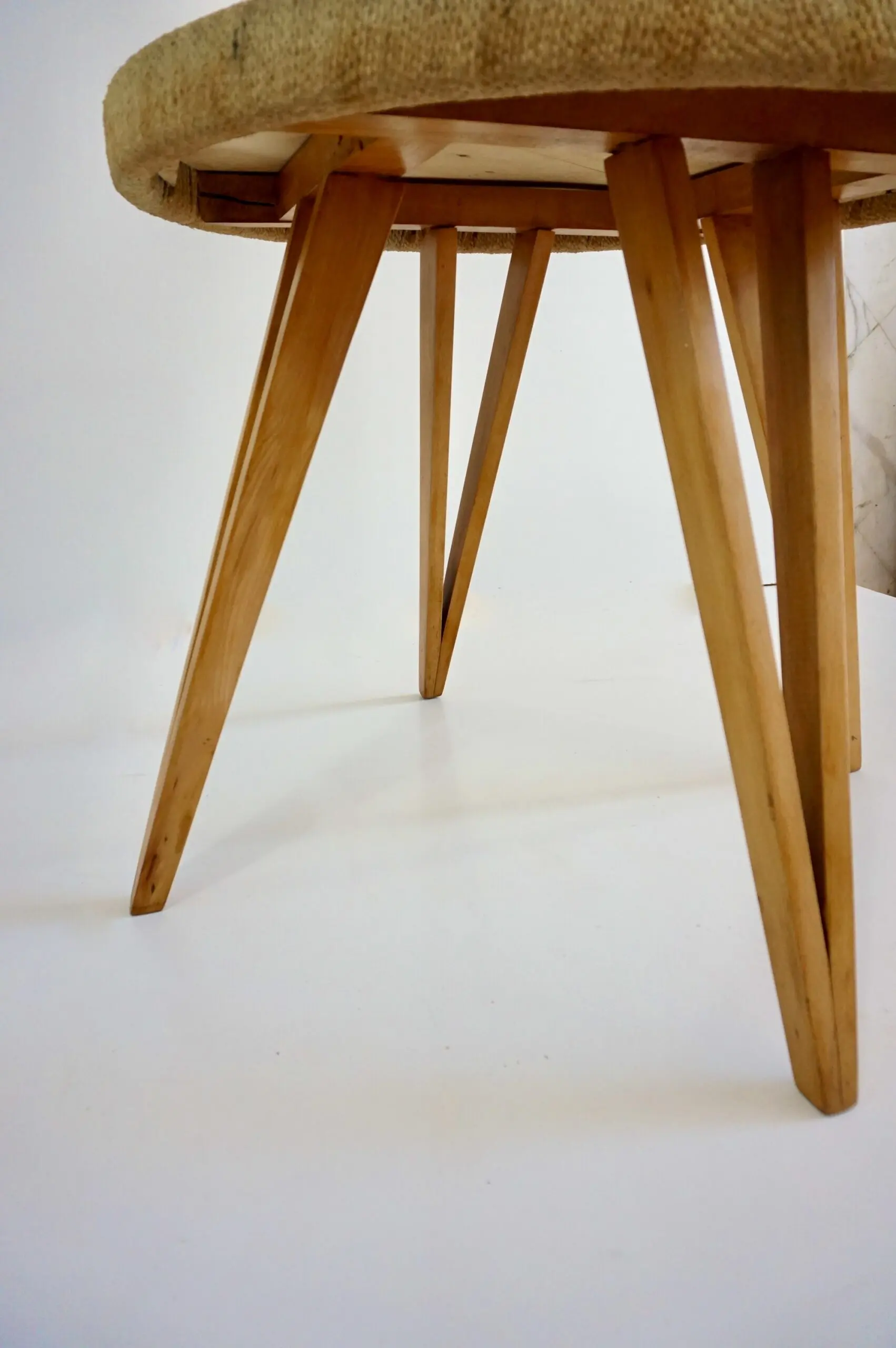 Augusto Romano round beech and straw  coffee table, 1948 — photo 11