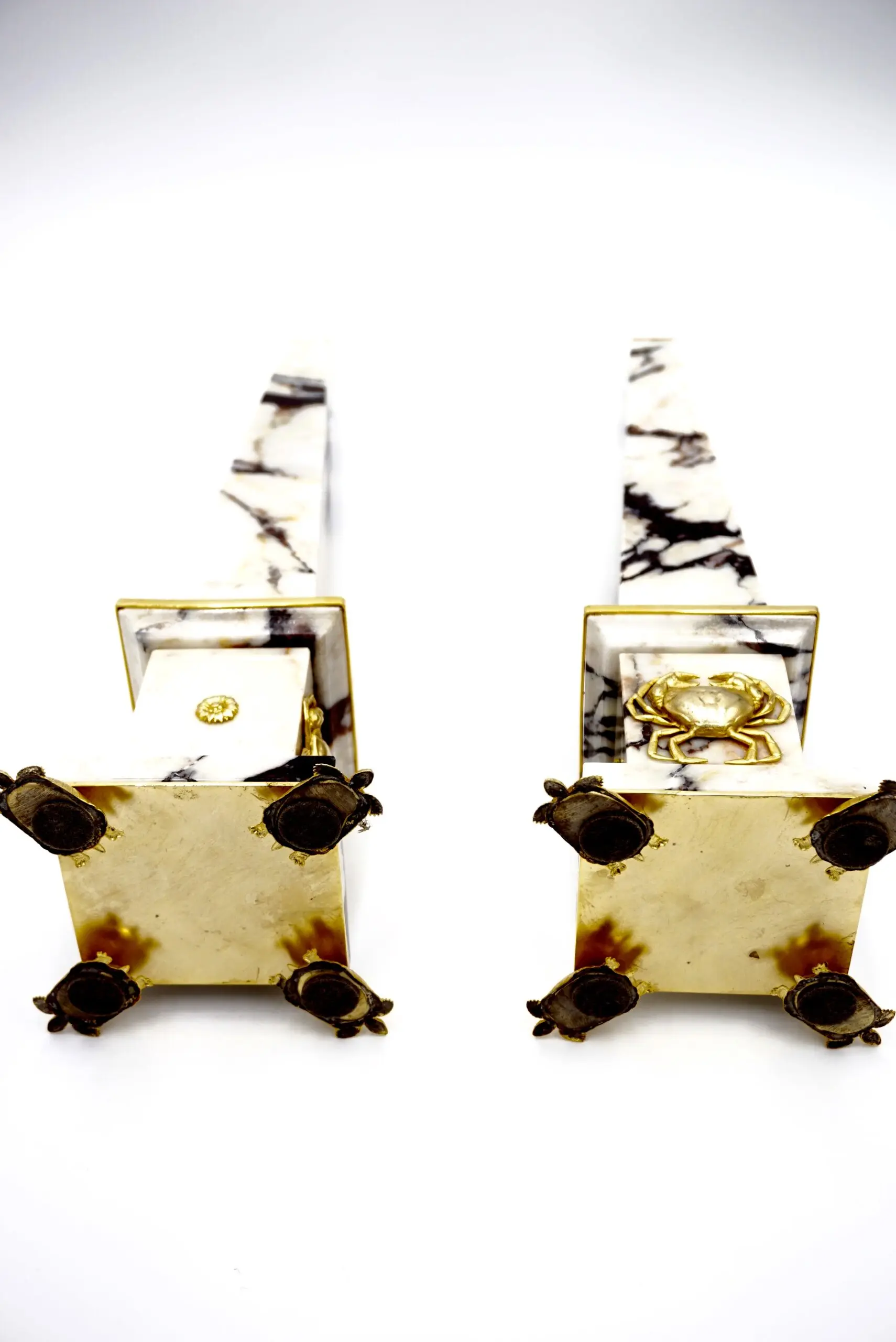 Pair of Breccia Medicea Marble and Bronze Obelisks, "Crabs", Limit.Edition 2018 — photo 9