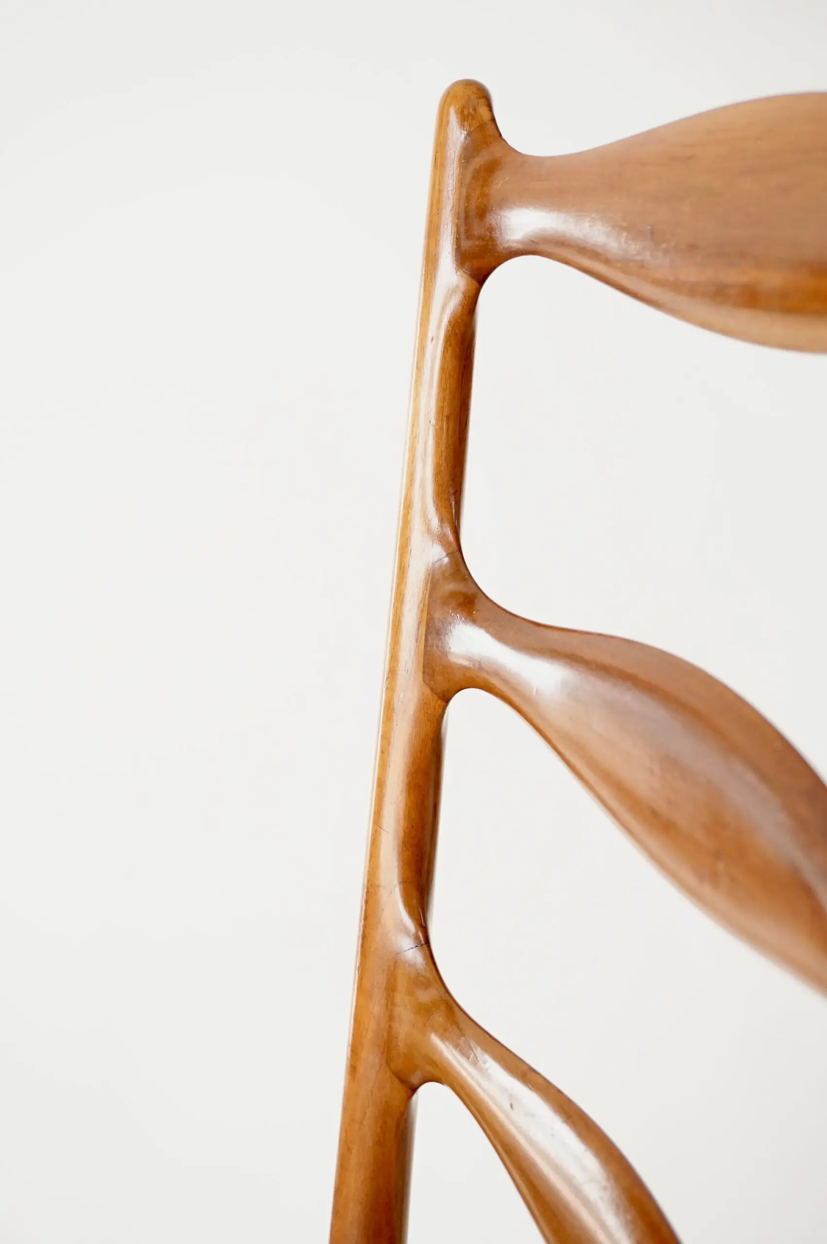 set of 8 Paolo Buffa fine high dining chairs, walnut and velvet ,  1950 — photo 6