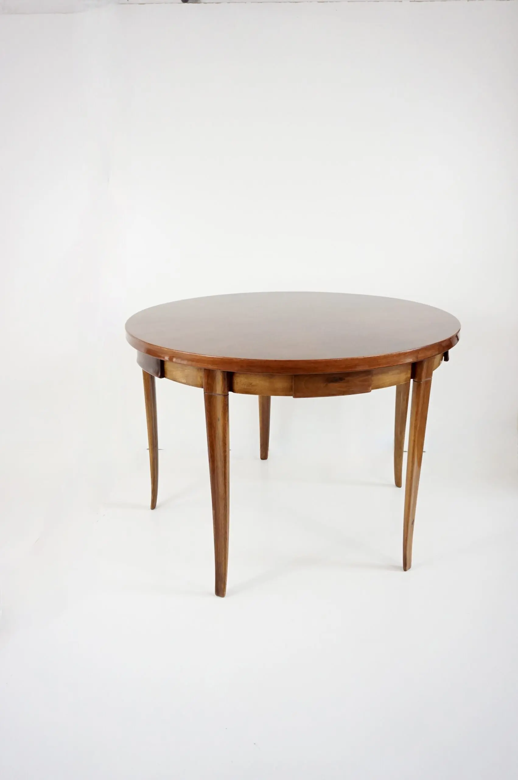 Paolo Buffa round center or game table, walnut, five hidden drawers, 1950 — photo 6