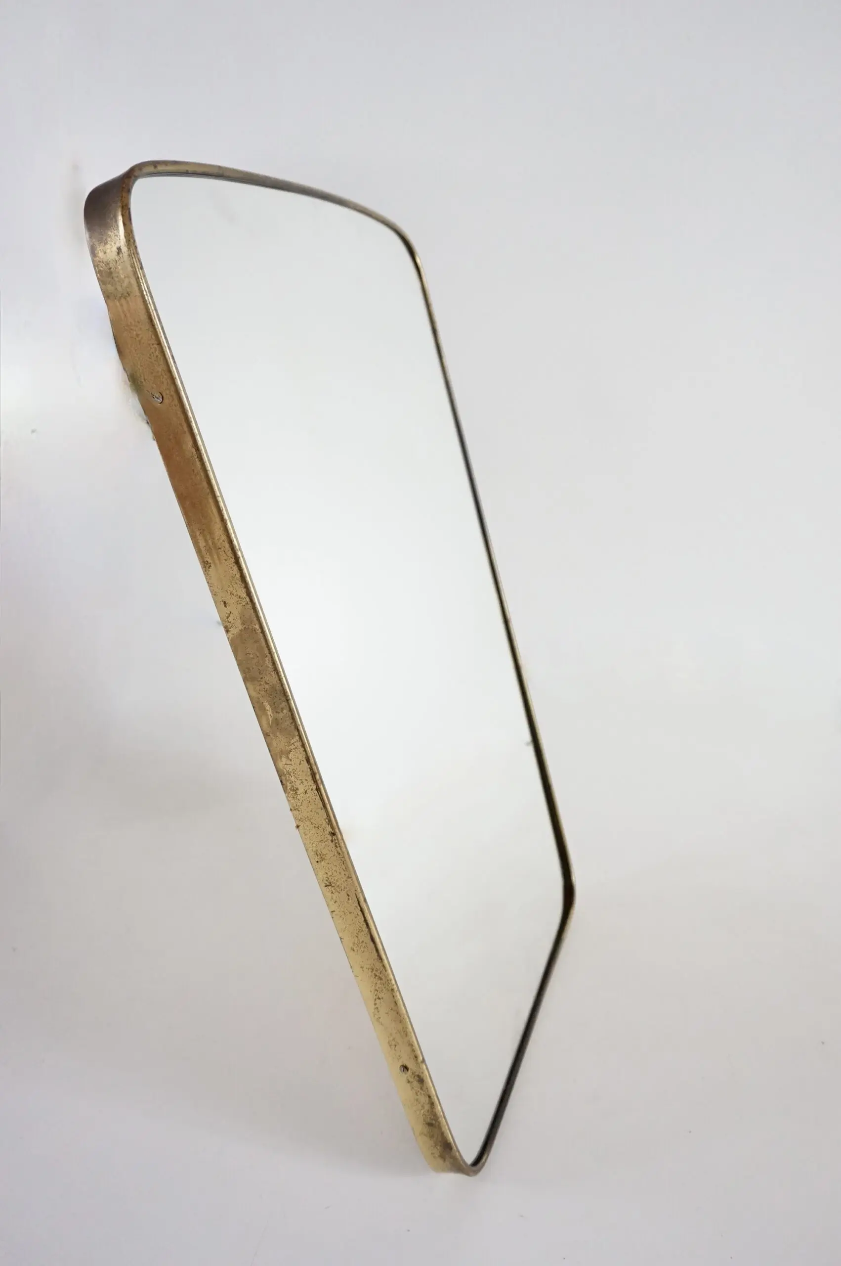 attr. Gio Ponti by Fontana Arte brass wall mirror, Hotel Bristol, 1950 — photo 7