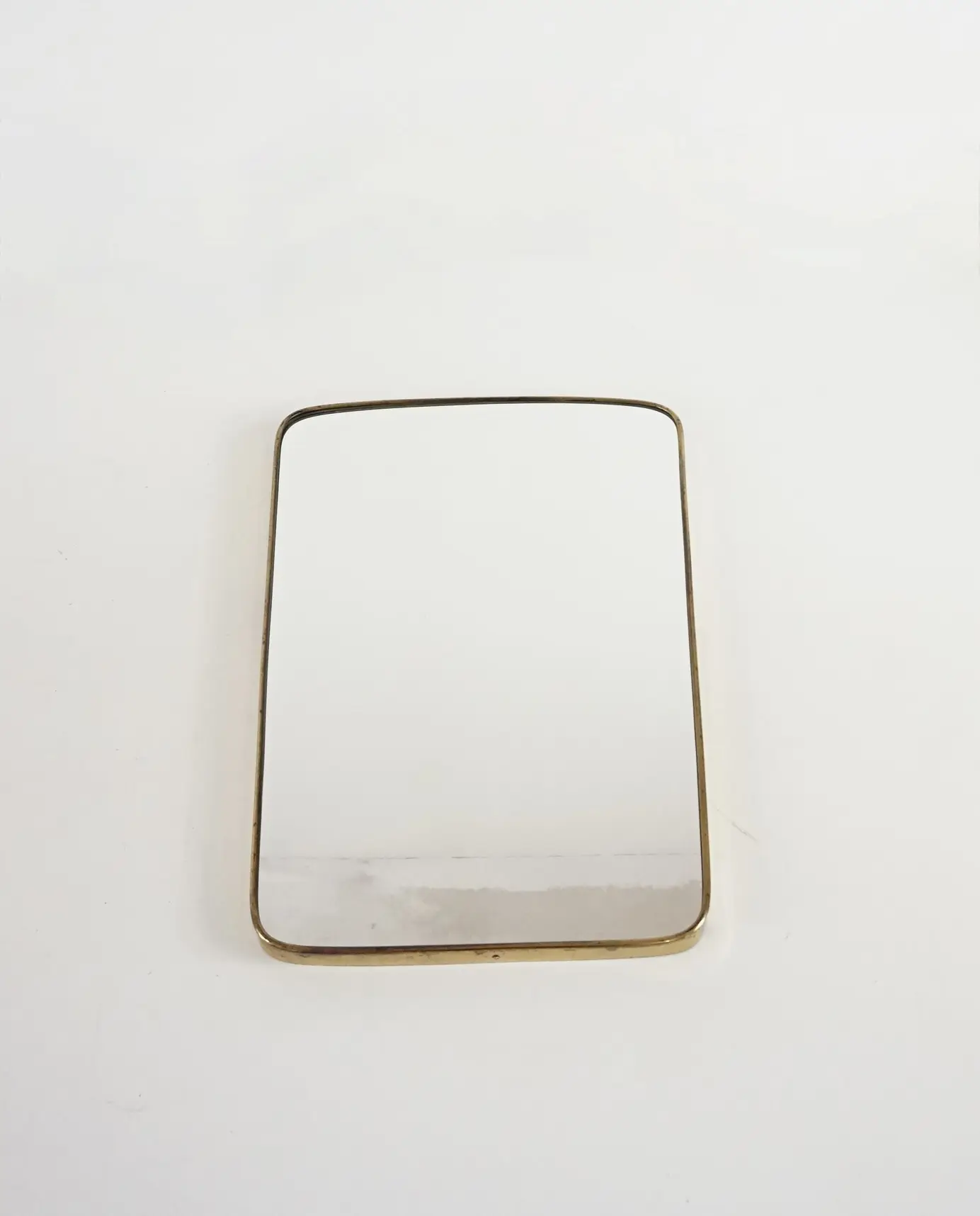 attr. Gio Ponti by Fontana Arte brass wall mirror, Hotel Bristol, 1950 — image 2