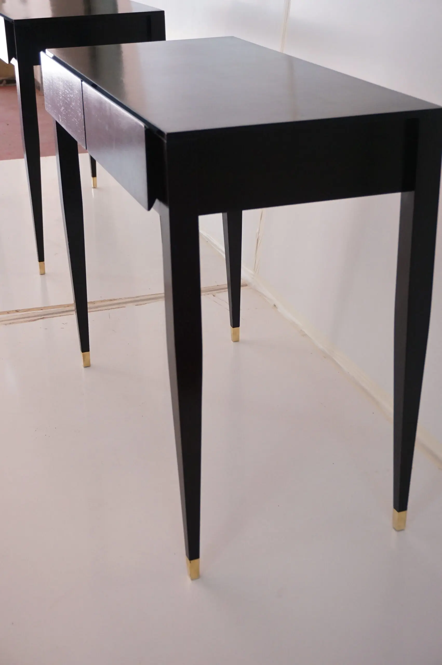 pair of Gio Ponti black lacquered console vanity tables from Hotel Royal, 1955 — photo 15