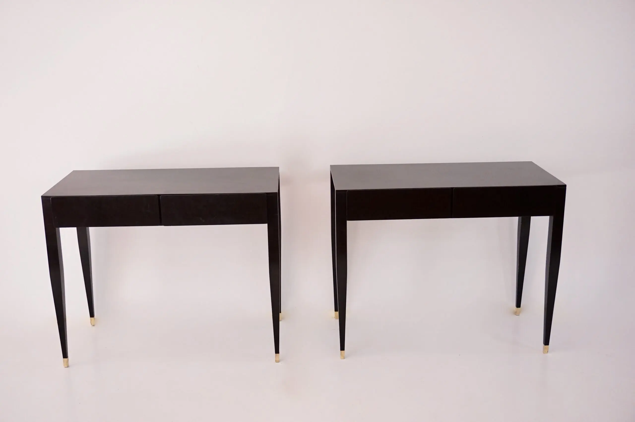 pair of Gio Ponti black lacquered console vanity tables from Hotel Royal, 1955 — photo 26