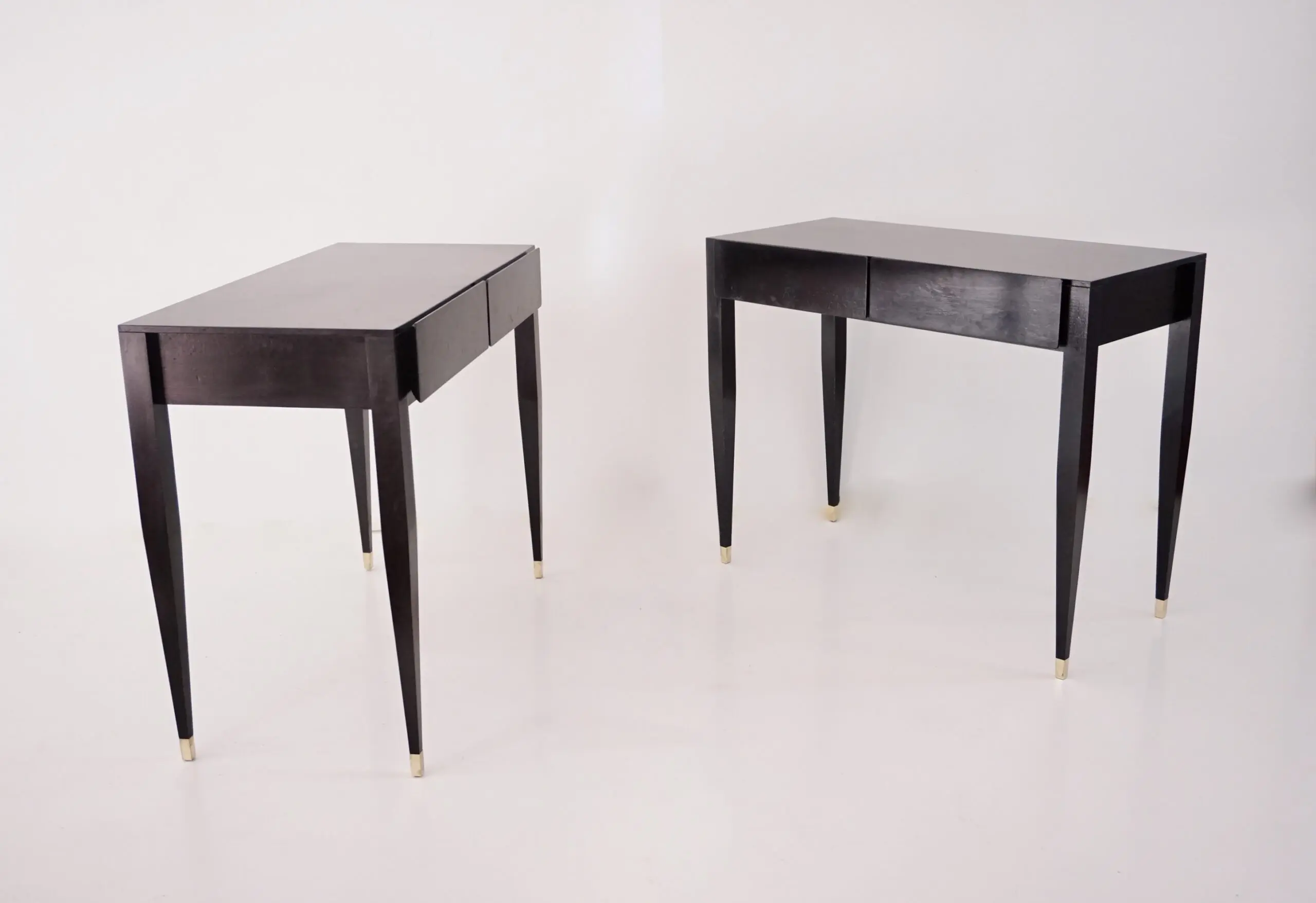 pair of Gio Ponti black lacquered console vanity tables from Hotel Royal, 1955 — photo 5