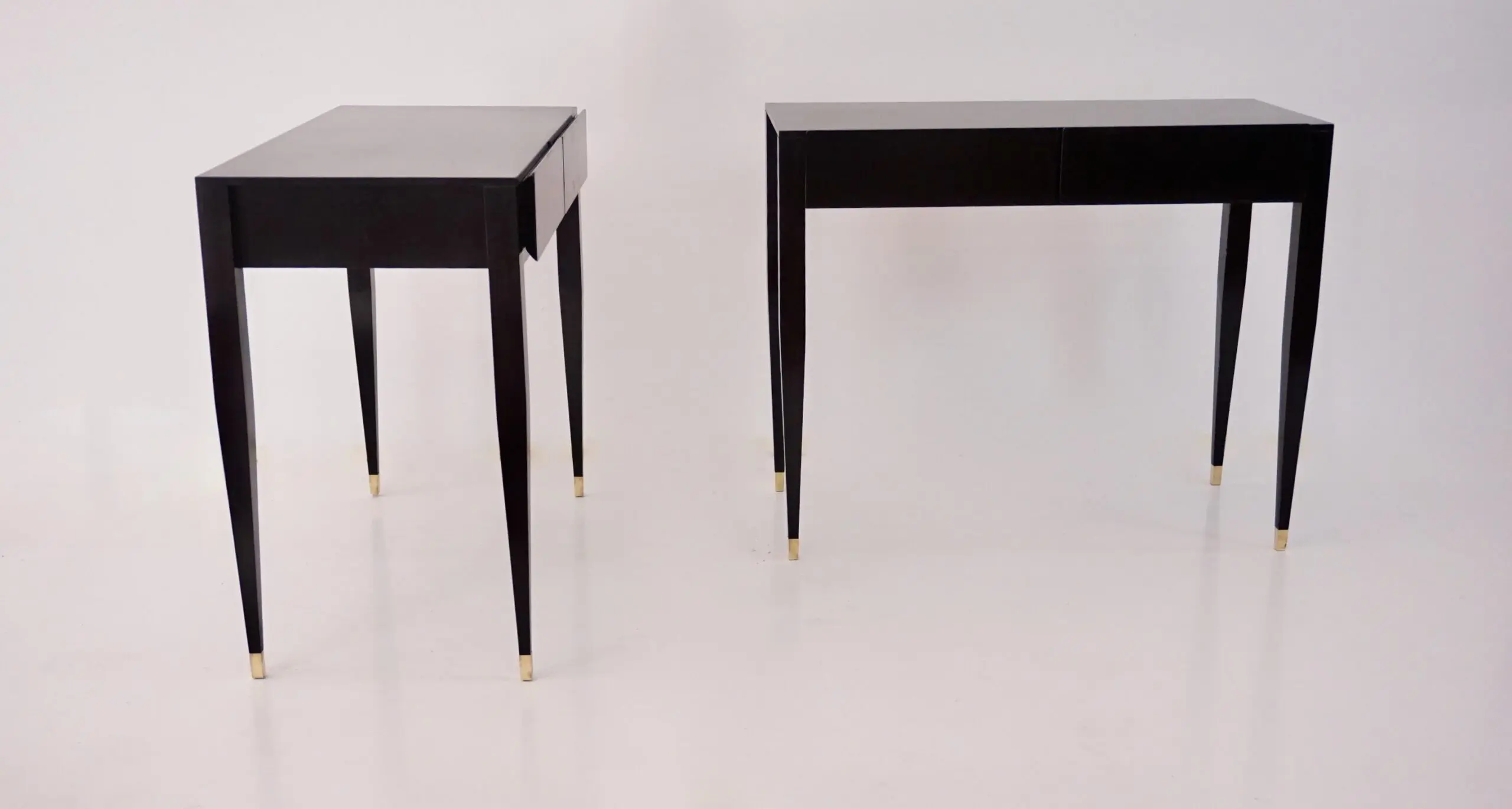 pair of Gio Ponti black lacquered console vanity tables from Hotel Royal, 1955 — photo 4