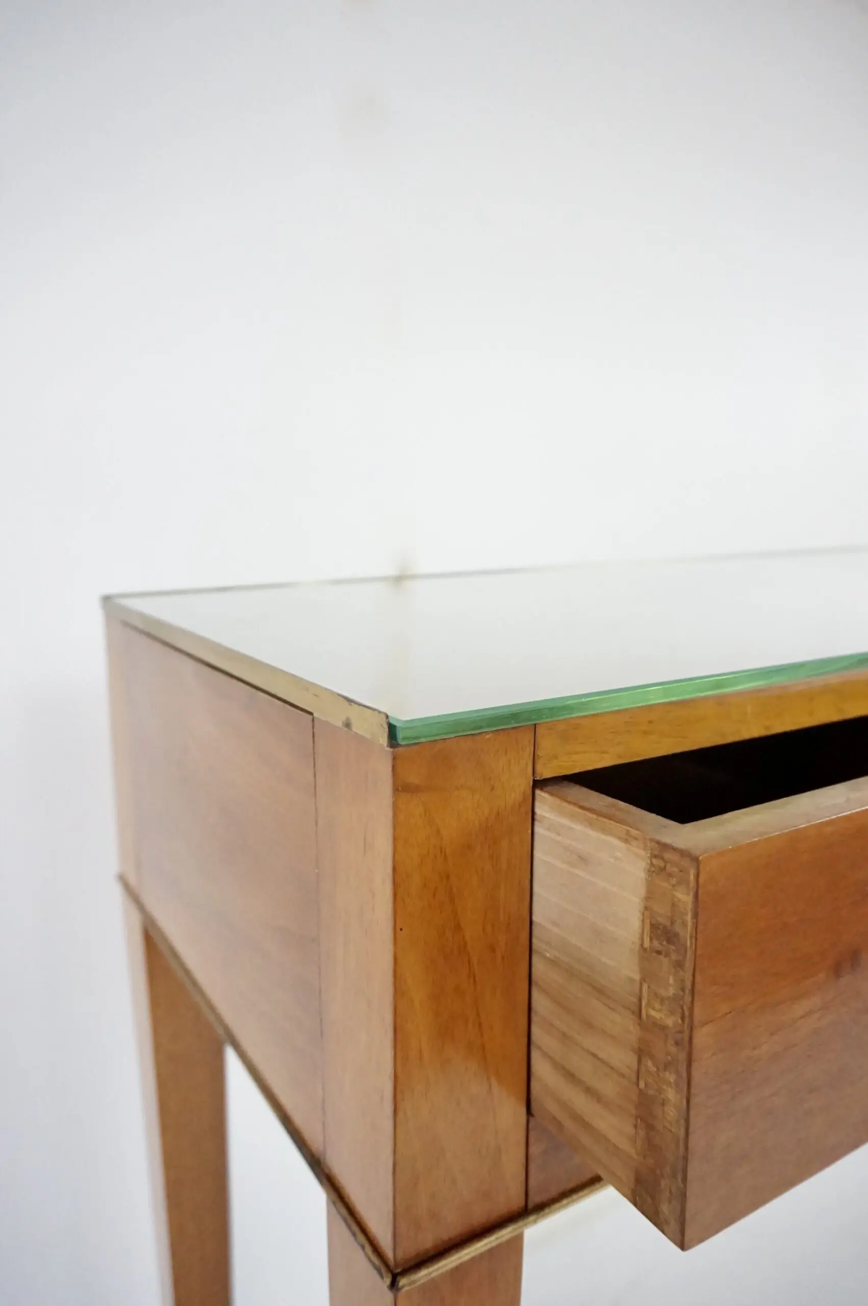 Fine Gio Ponti large unique console table, four drawers, cherrywood, brass, 1955 — photo 10