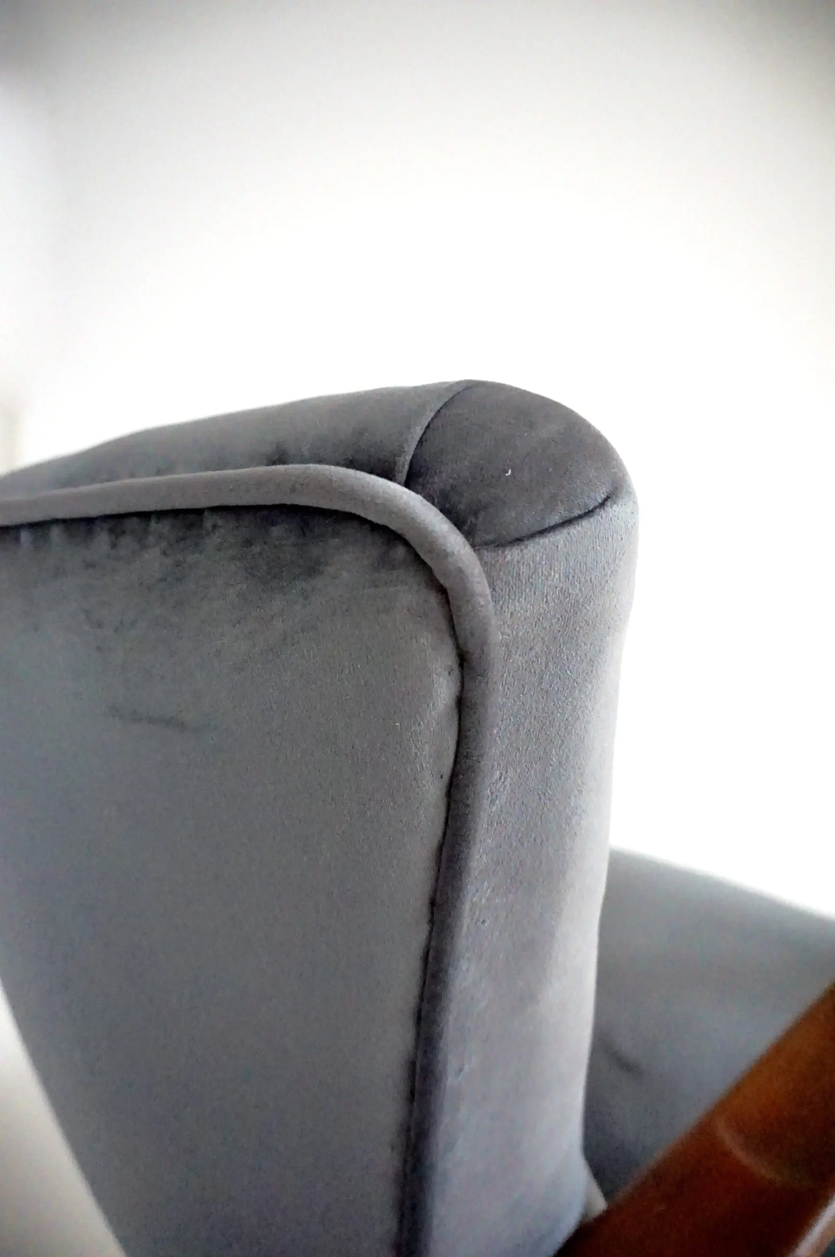 pair of wood and grey velvet armchairs mod. 401 from Cassina, Meda, 1940 — photo 17