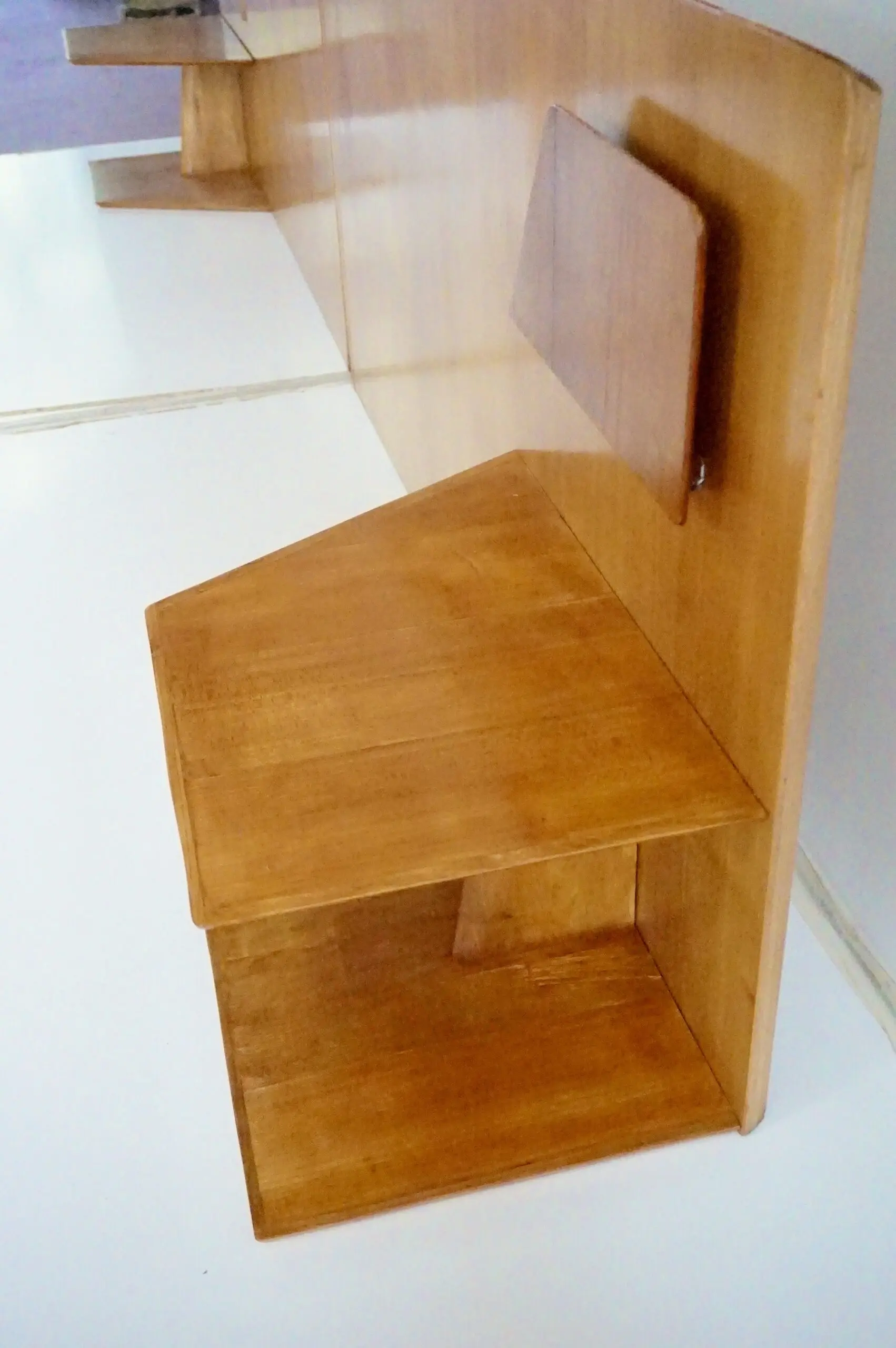 Gio Ponti pair of rare elm wood Headboards fitted bedside tables, Hotel Royal, 1955 — photo 9