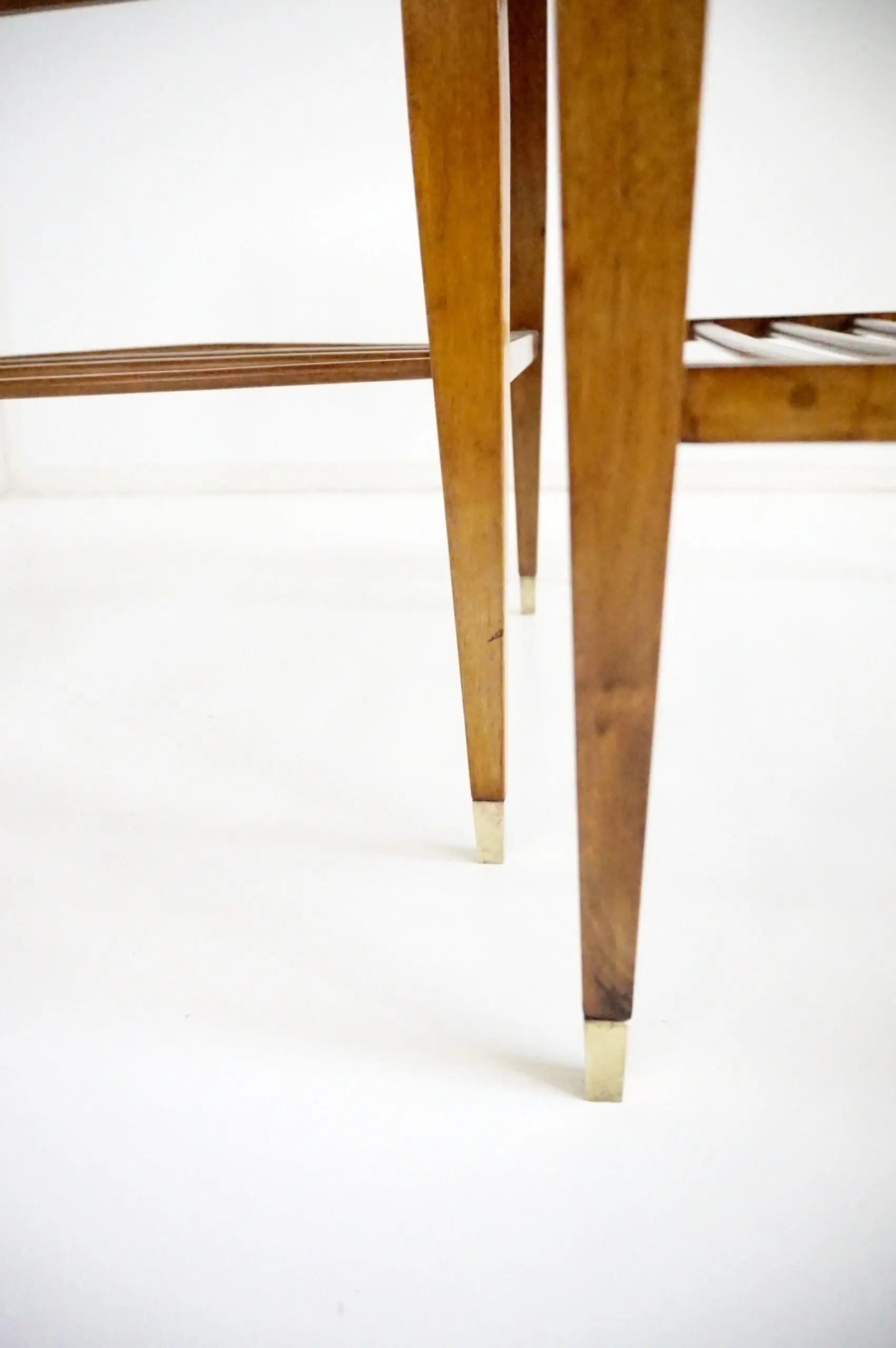 Pair of Gio Ponti Walnut Side Tables, Luggage Racks for Hotel Royal Naples, 1955 — photo 20