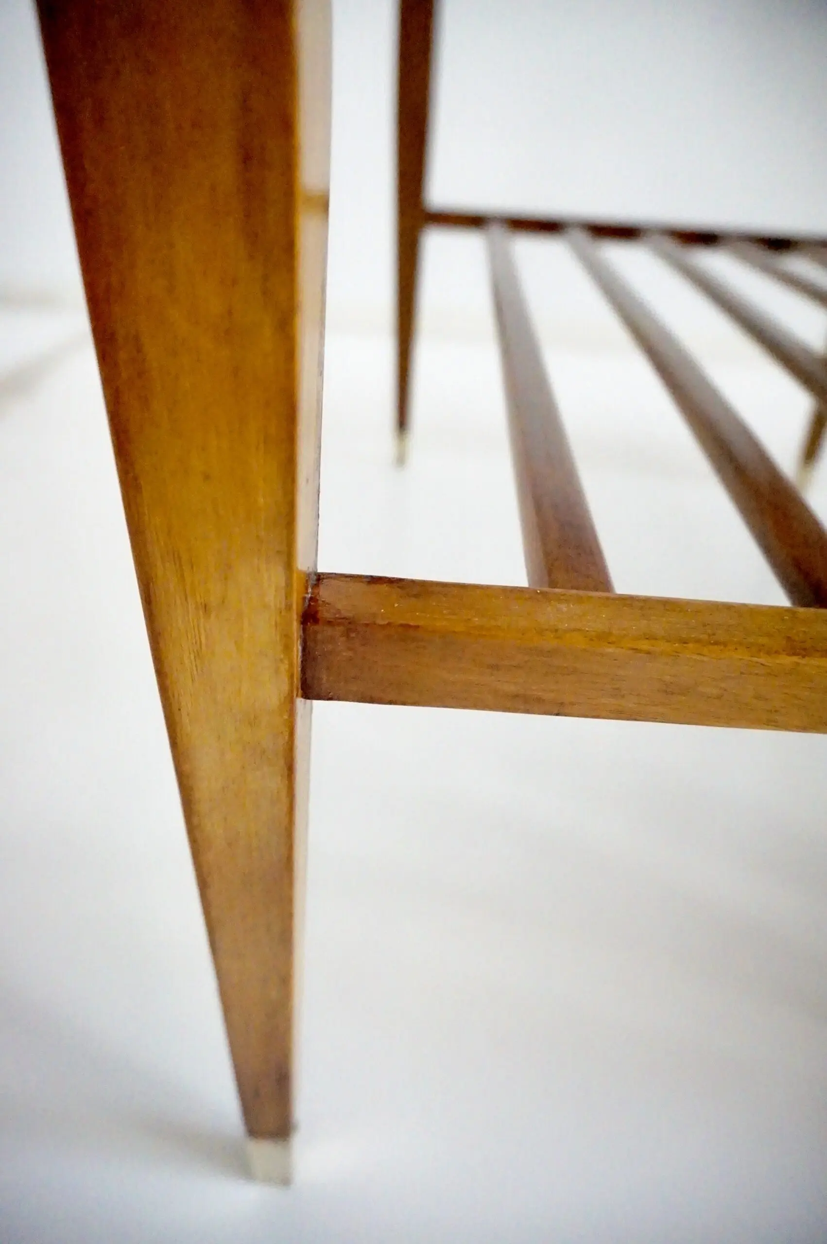 Pair of Gio Ponti Walnut Side Tables, Luggage Racks for Hotel Royal Naples, 1955 — photo 14