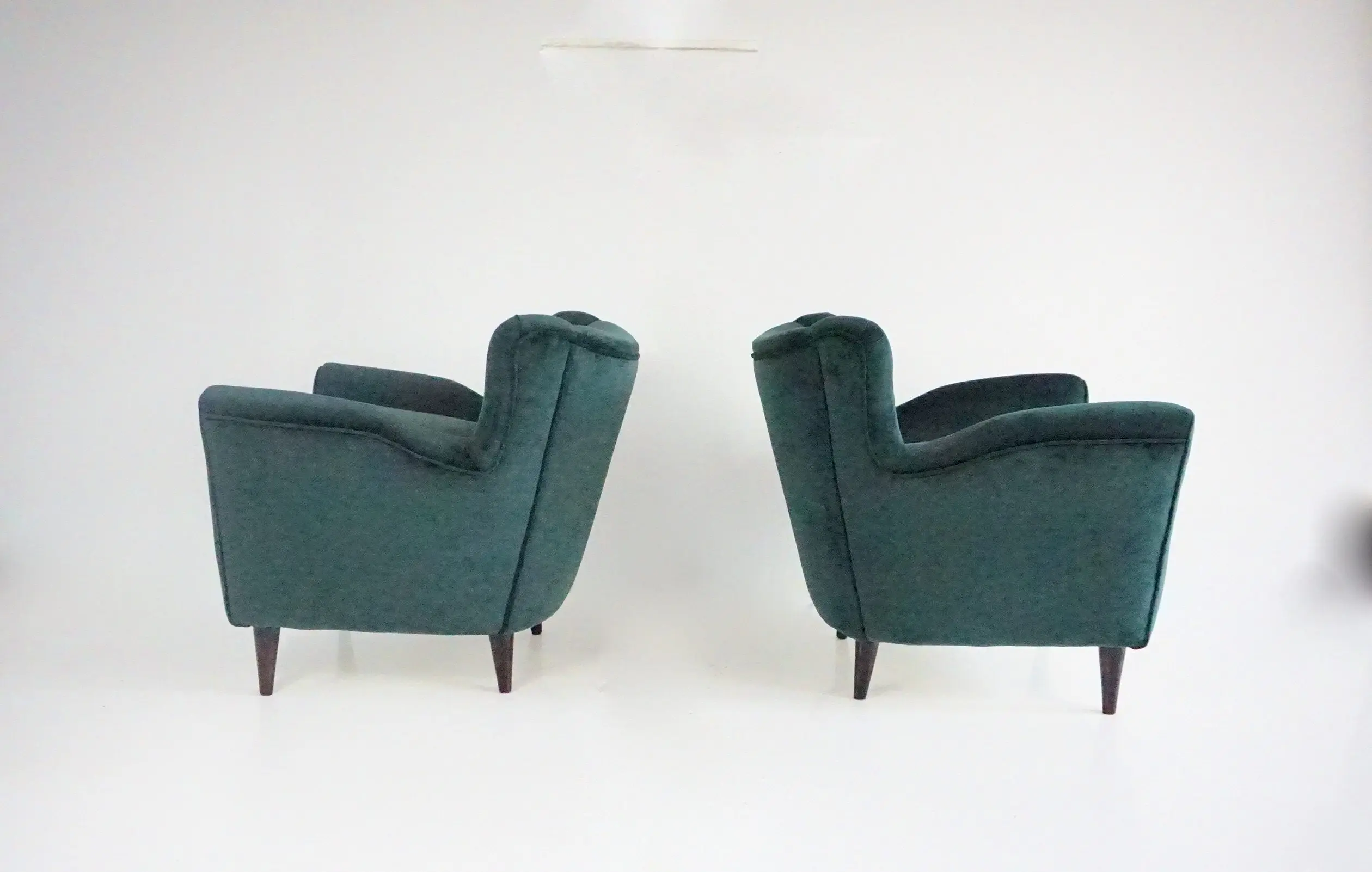 pair of fine Maurizio Tempestini forest green velvet armchairs, Florence, 1938 — photo 7