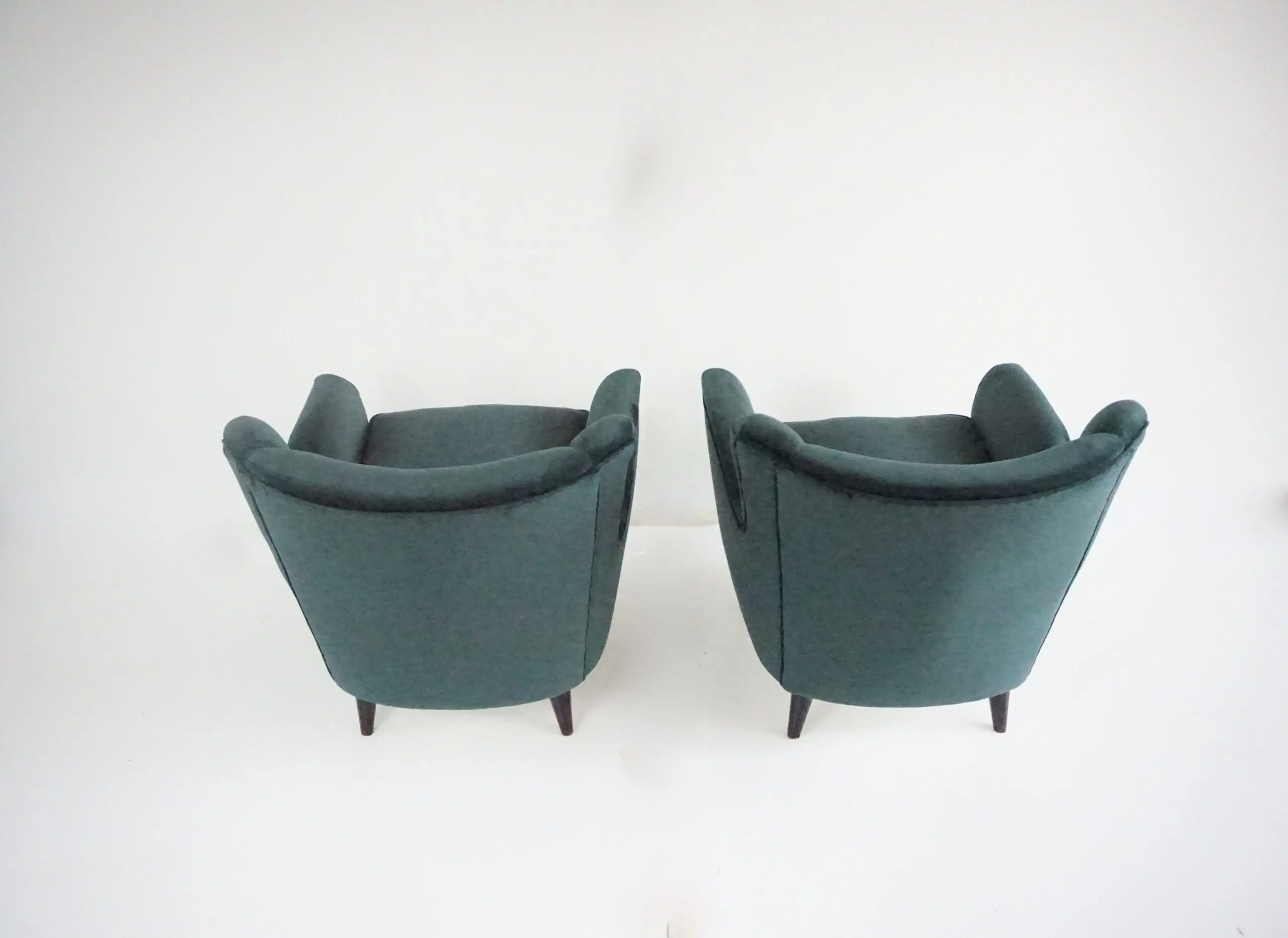 pair of fine Maurizio Tempestini forest green velvet armchairs, Florence, 1938 — photo 11