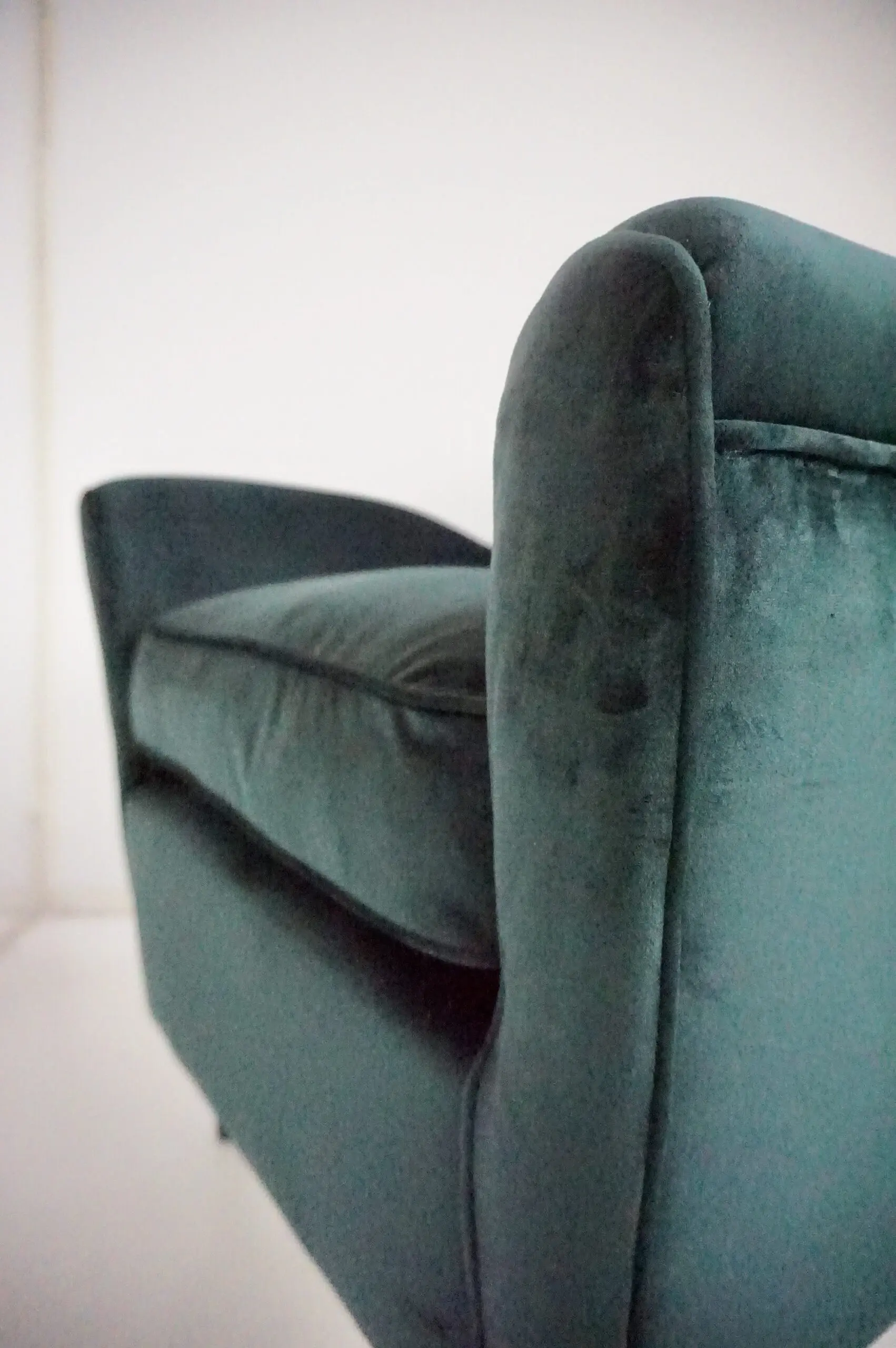 pair of fine Maurizio Tempestini forest green velvet armchairs, Florence, 1938 — photo 14