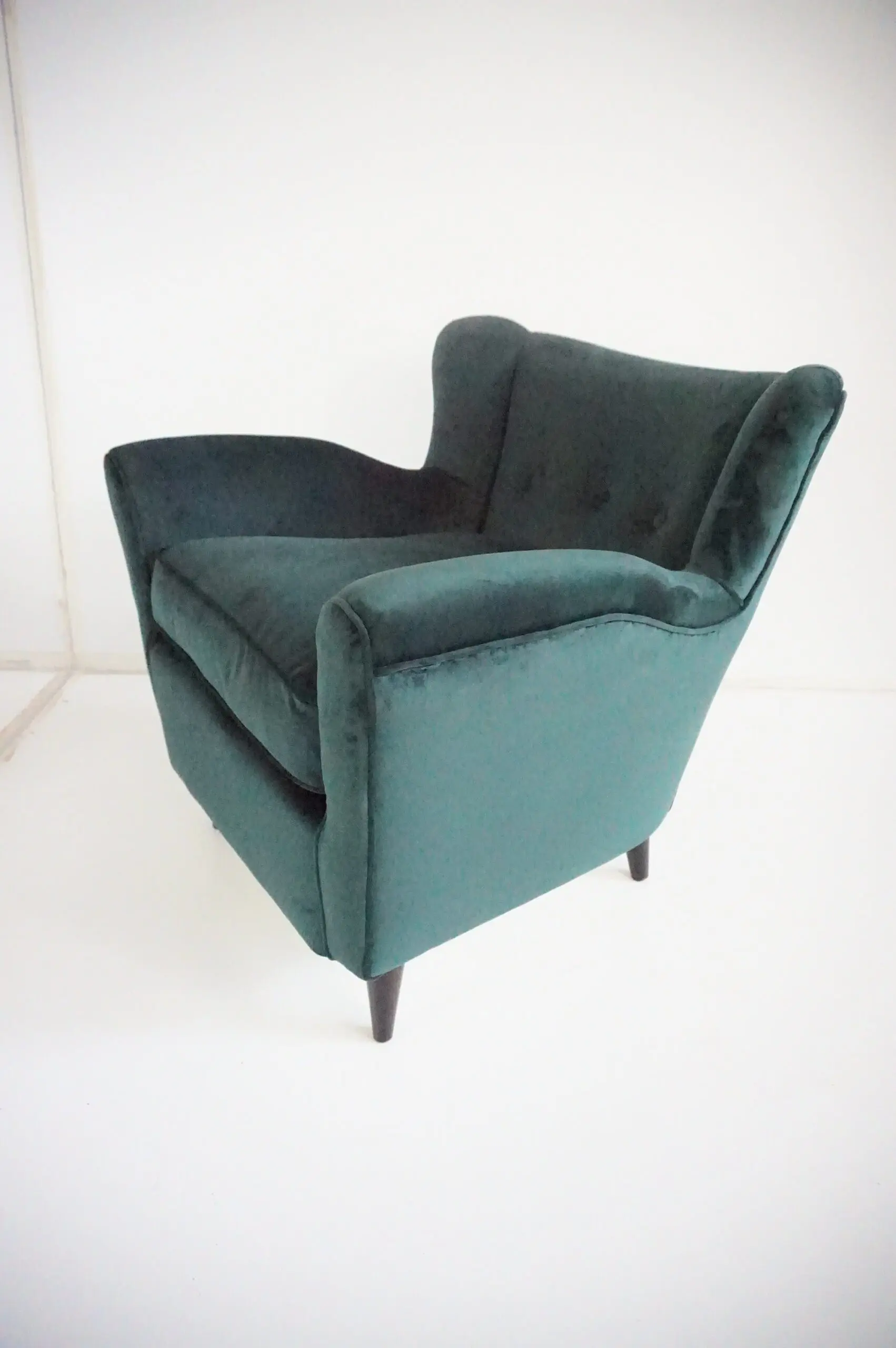 pair of fine Maurizio Tempestini forest green velvet armchairs, Florence, 1938 — photo 12