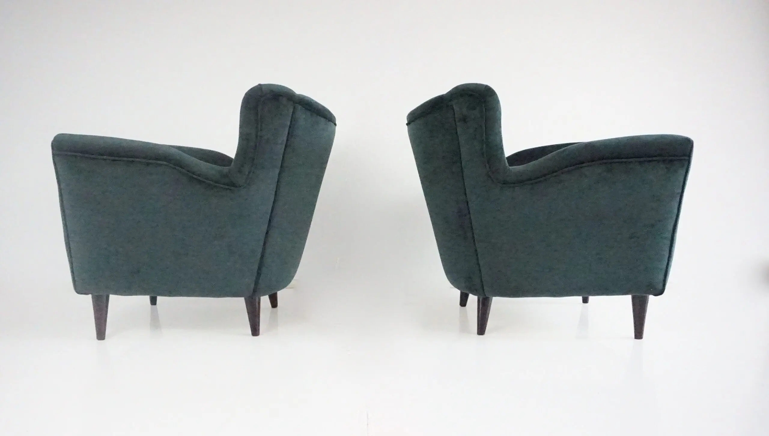 pair of fine Maurizio Tempestini forest green velvet armchairs, Florence, 1938 — photo 9