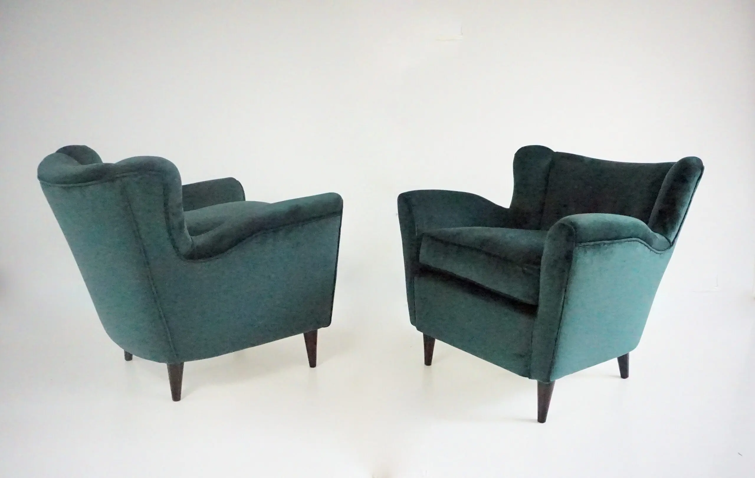 pair of fine Maurizio Tempestini forest green velvet armchairs, Florence, 1938 — photo 10