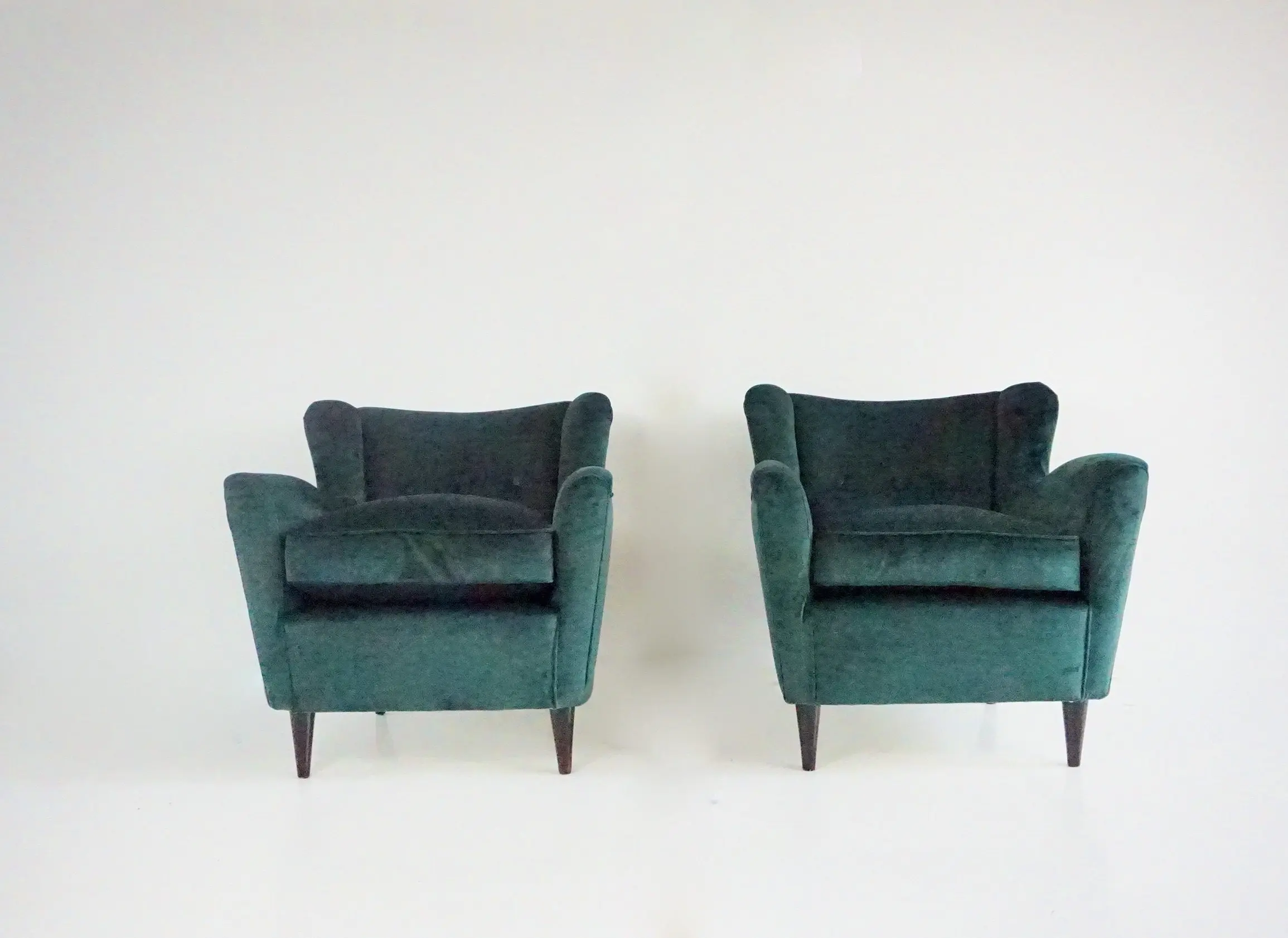 pair of fine Maurizio Tempestini forest green velvet armchairs, Florence, 1938 — photo 6