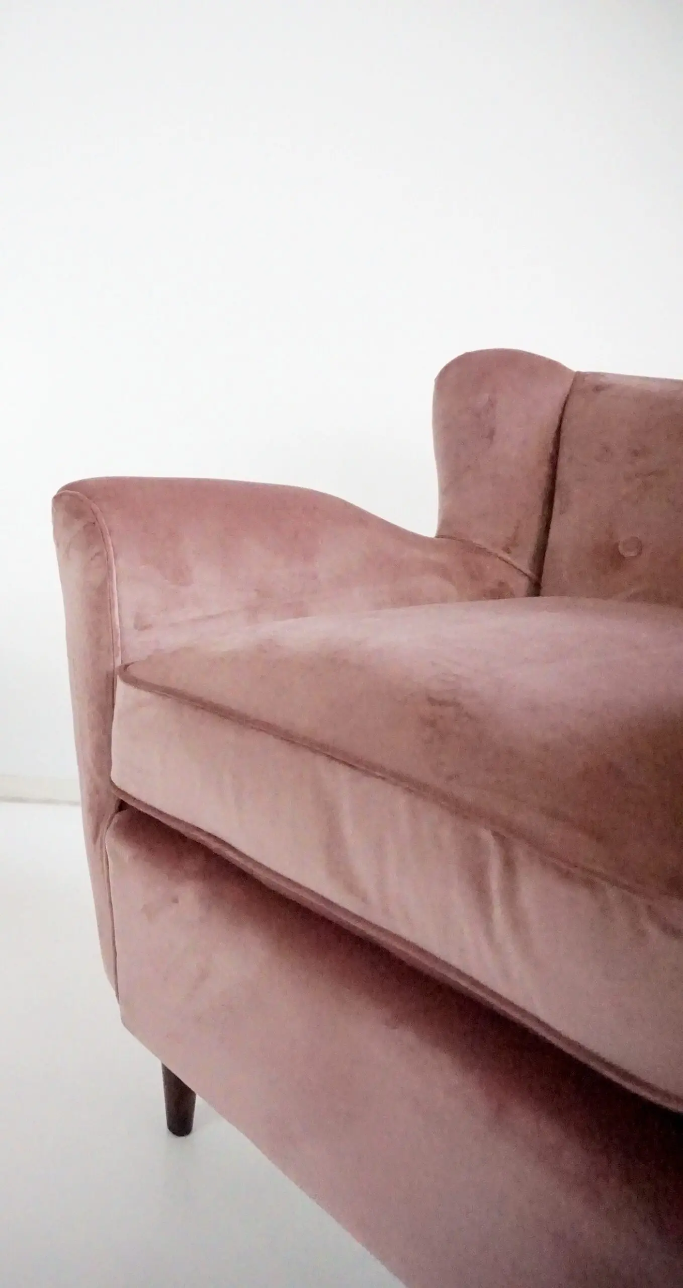 pair of fine Maurizio Tempestini old rose  velvet armchairs, Florence, 1938 — photo 11