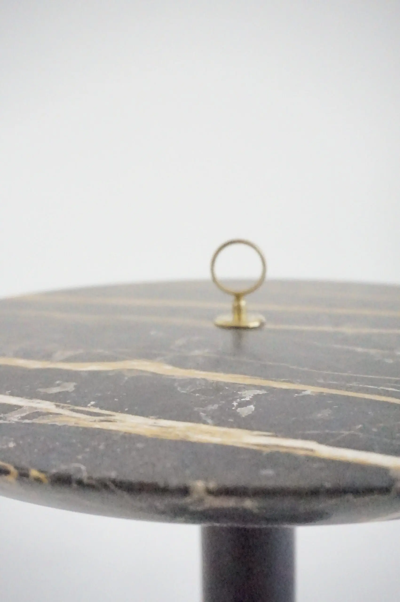 Round Gueridon Side Table marble, bamboo and brass, C-NOIRE, Lorenzo Ciompi 2025 — photo 7