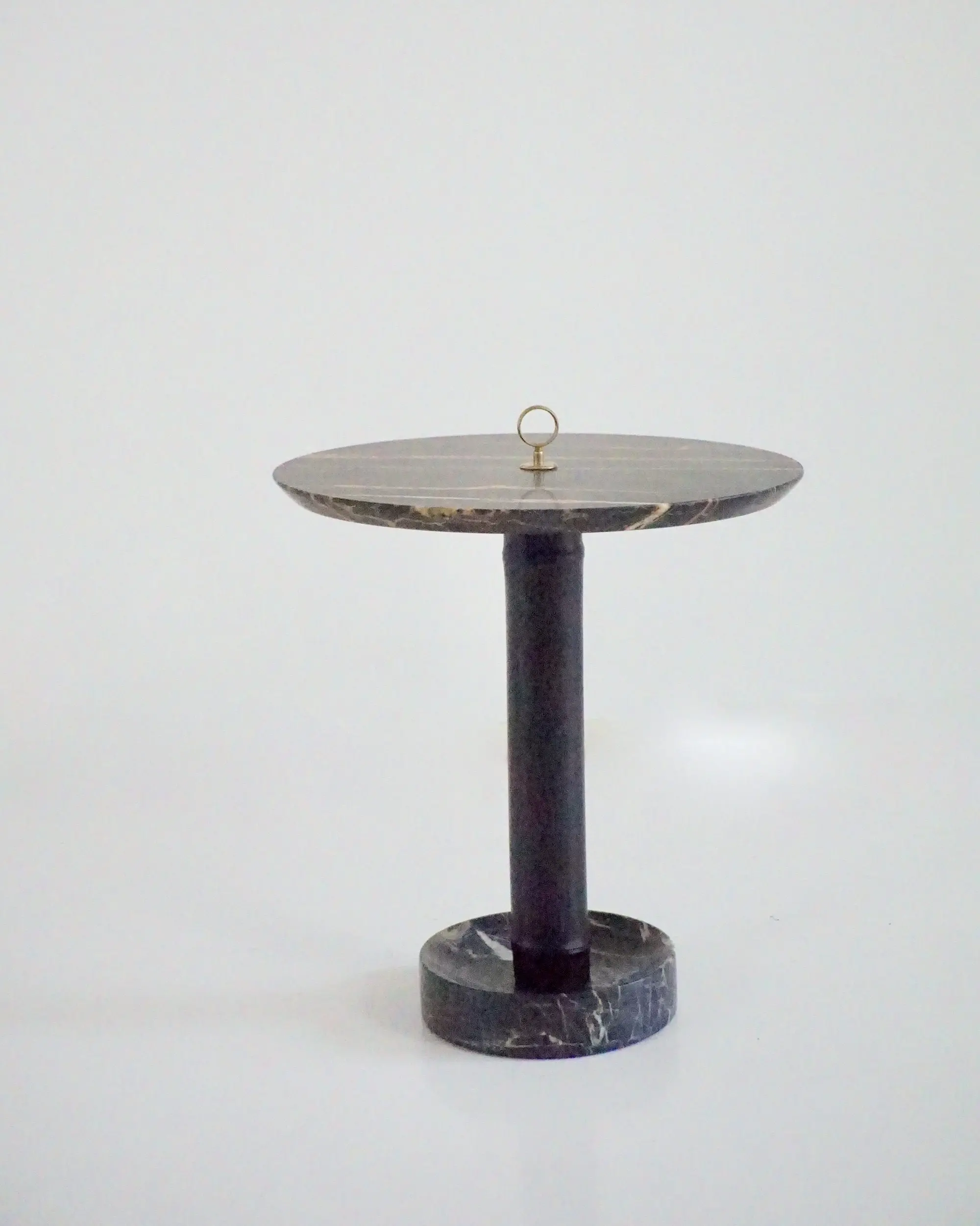 Round Gueridon Side Table marble, bamboo and brass, C-NOIRE, Lorenzo Ciompi 2025 — photo 4