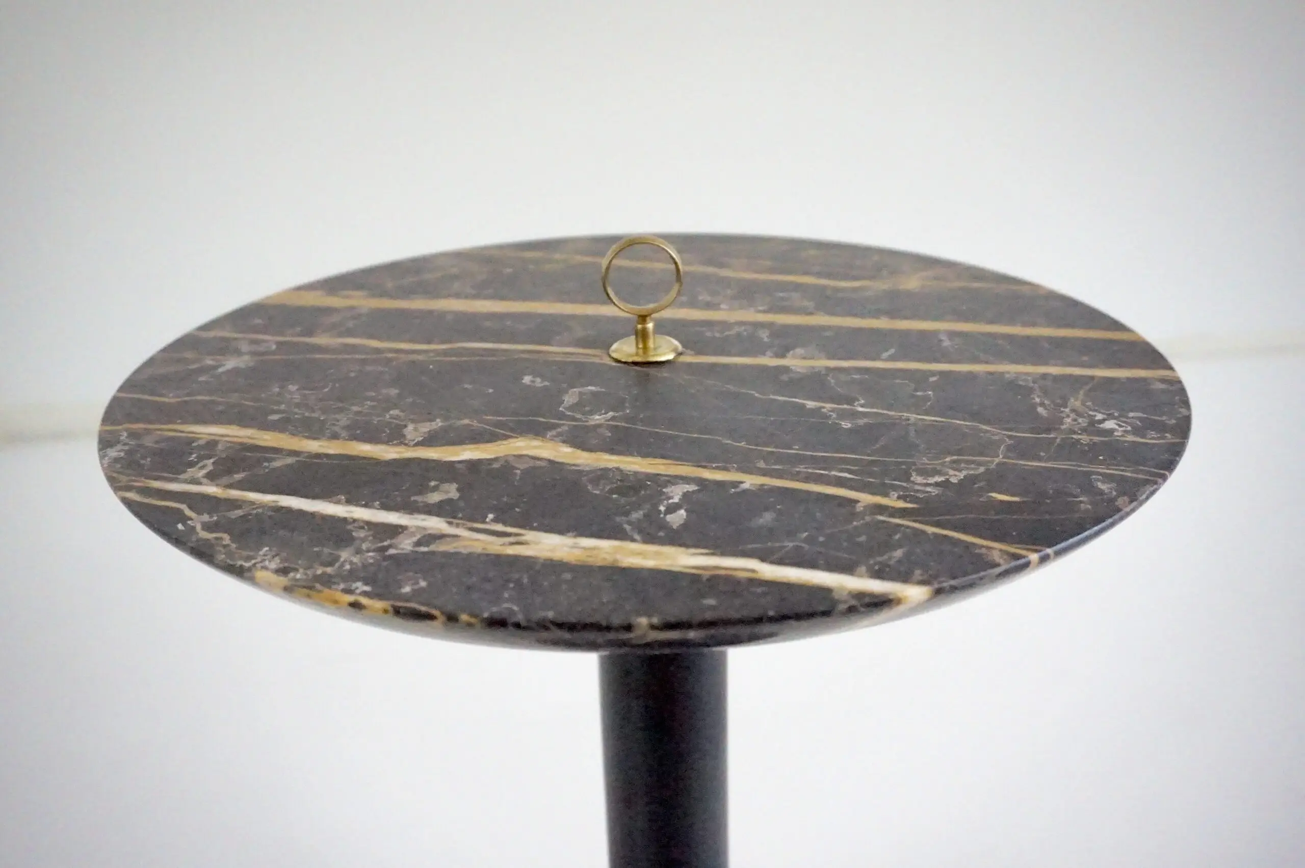 Round Gueridon Side Table marble, bamboo and brass, C-NOIRE, Lorenzo Ciompi 2025 — photo 6