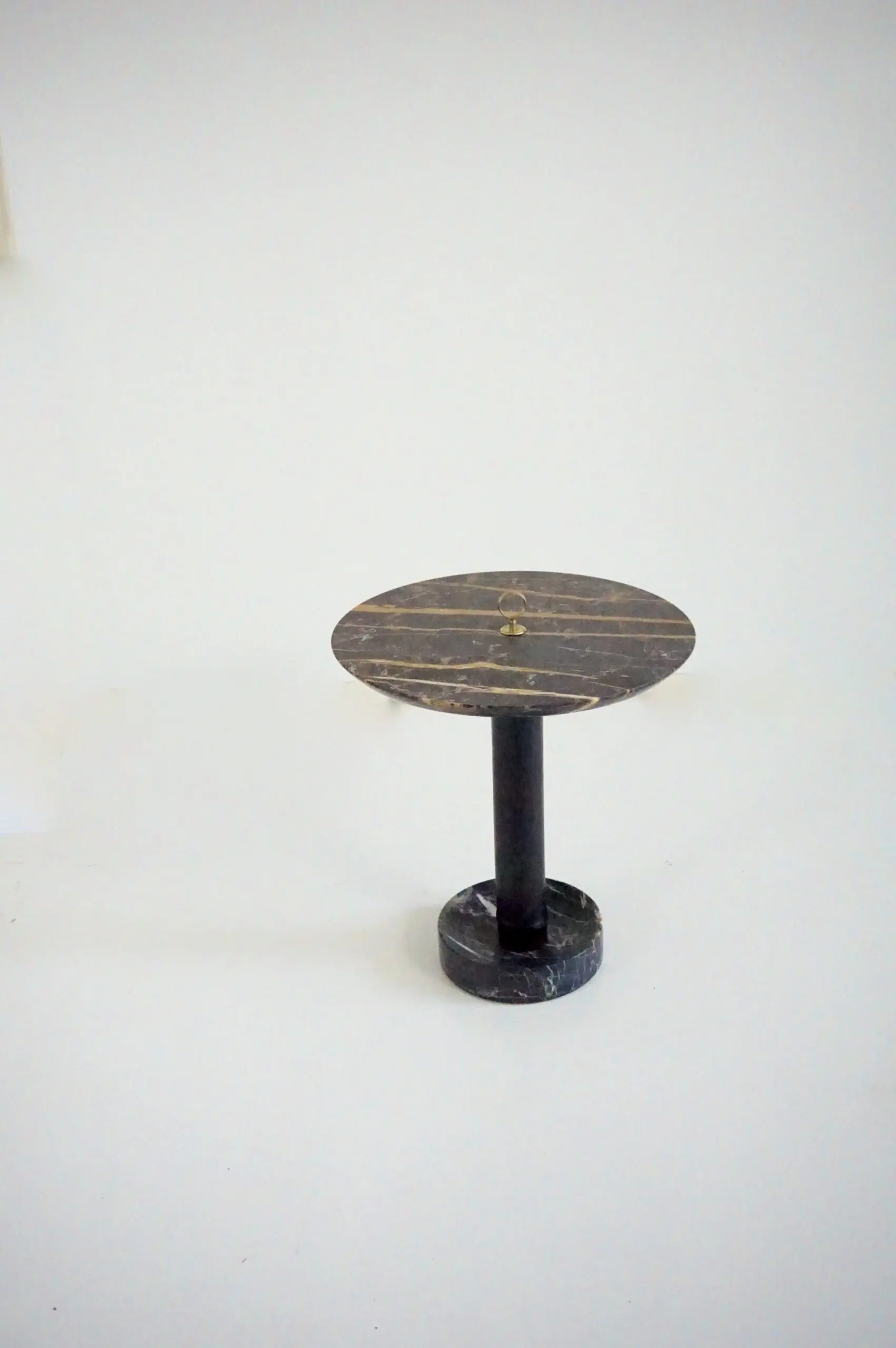 Round Gueridon Side Table marble, bamboo and brass, C-NOIRE, Lorenzo Ciompi 2025 — image 3