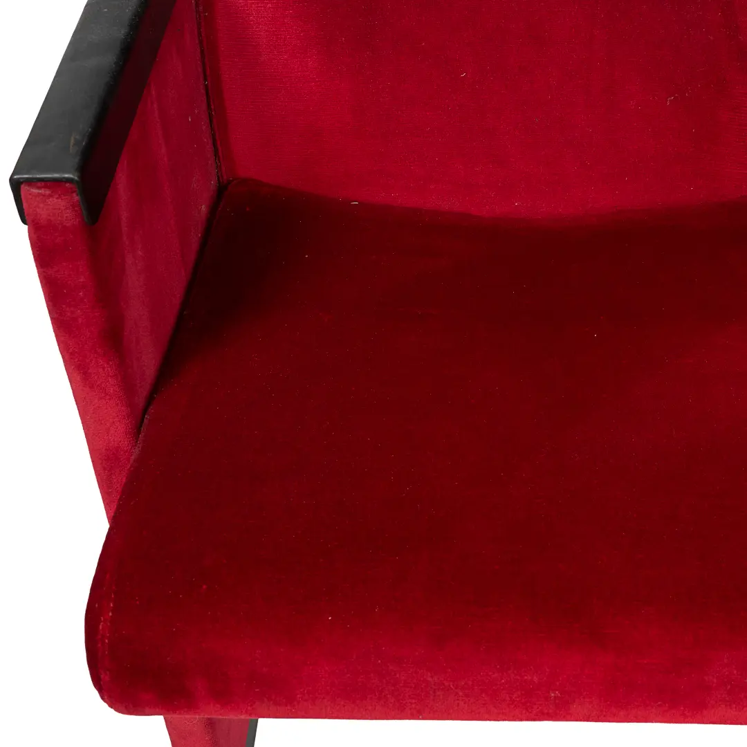 Set of 12 Red Velvet Carlo Scarpa Theatre Chairs, from the Auditorium Roma, 1960 — photo 19