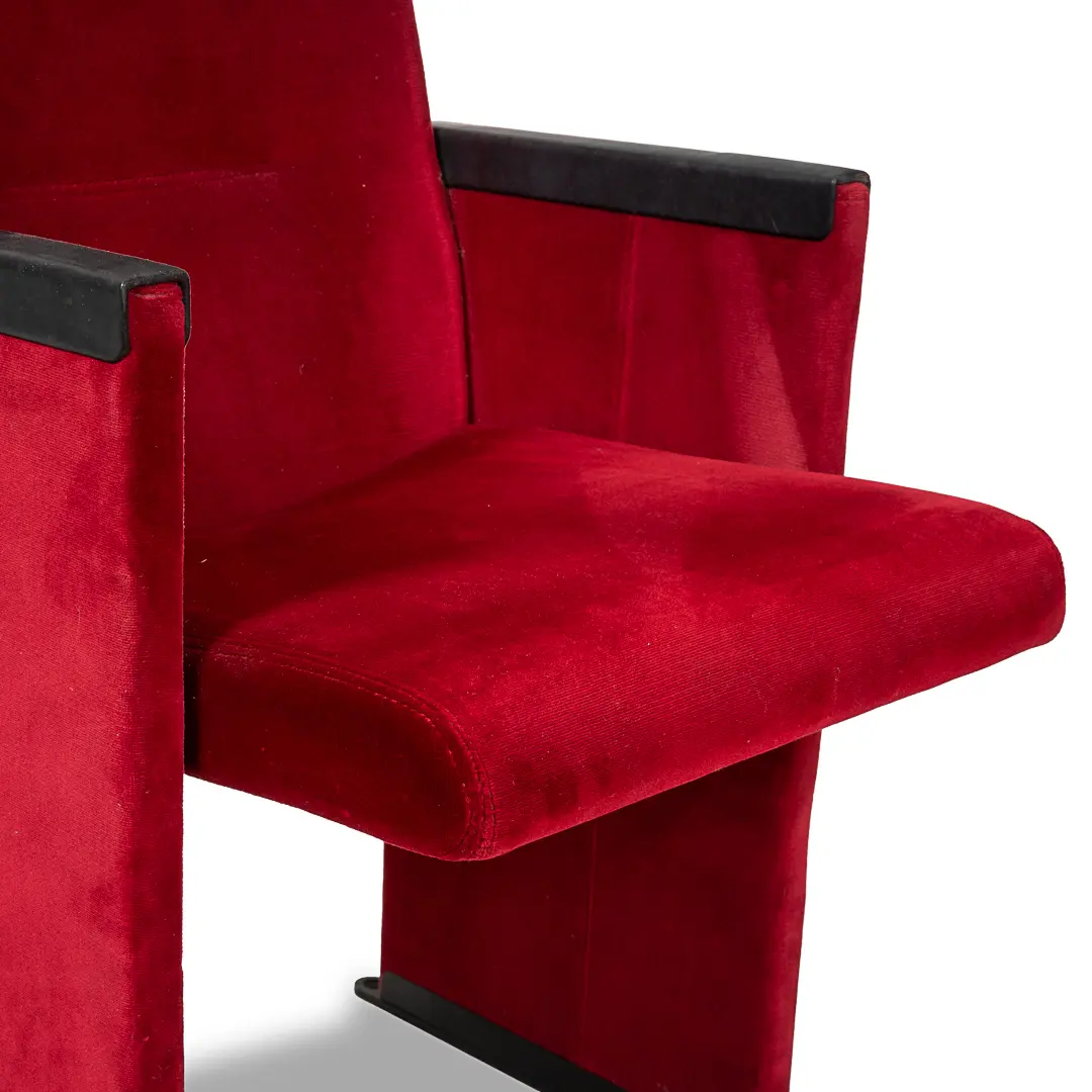 Set of 12 Red Velvet Carlo Scarpa Theatre Chairs, from the Auditorium Roma, 1960 — photo 10