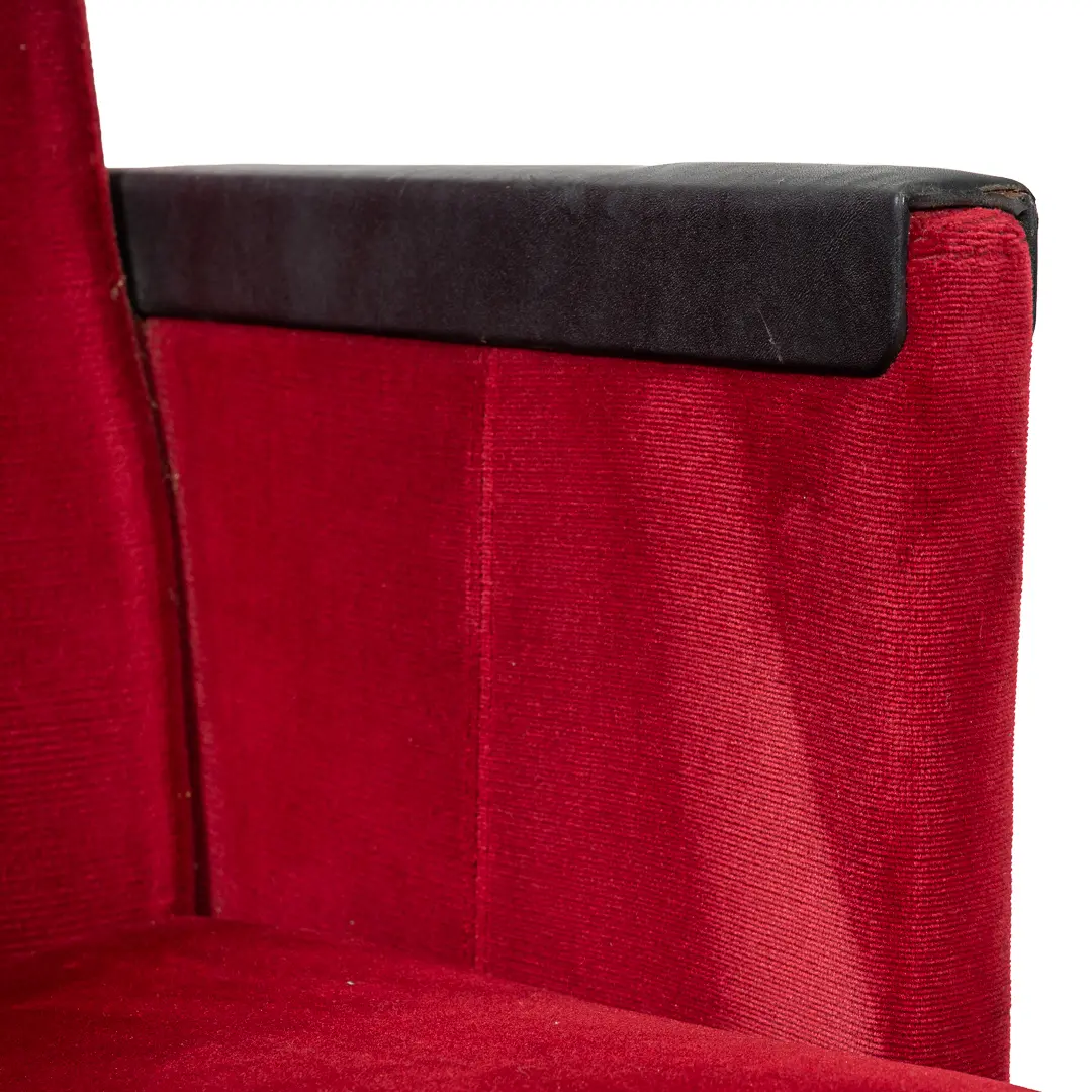 Set of 12 Red Velvet Carlo Scarpa Theatre Chairs, from the Auditorium Roma, 1960 — photo 16