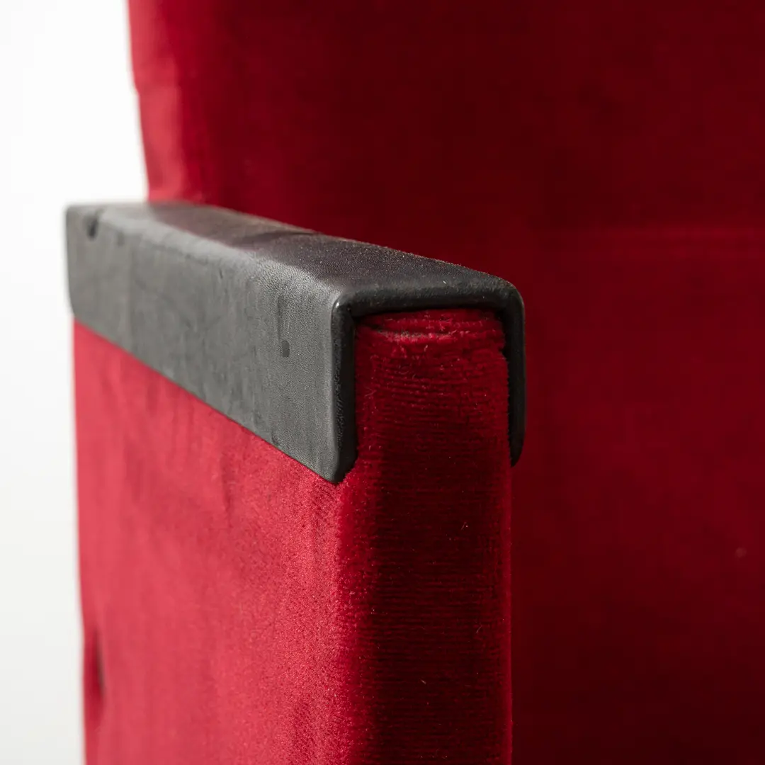 Set of 12 Red Velvet Carlo Scarpa Theatre Chairs, from the Auditorium Roma, 1960 — photo 15