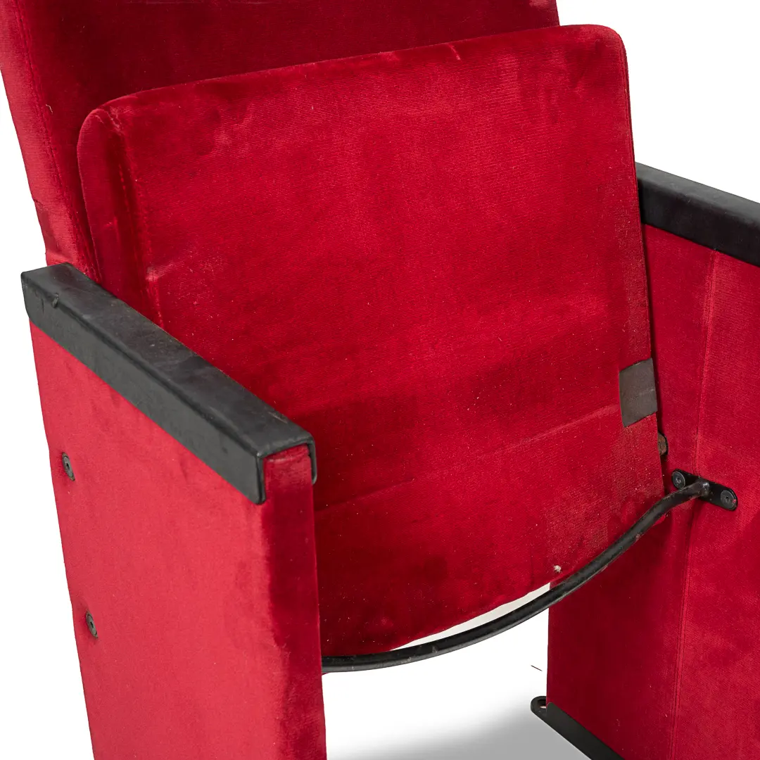 Set of 12 Red Velvet Carlo Scarpa Theatre Chairs, from the Auditorium Roma, 1960 — photo 17