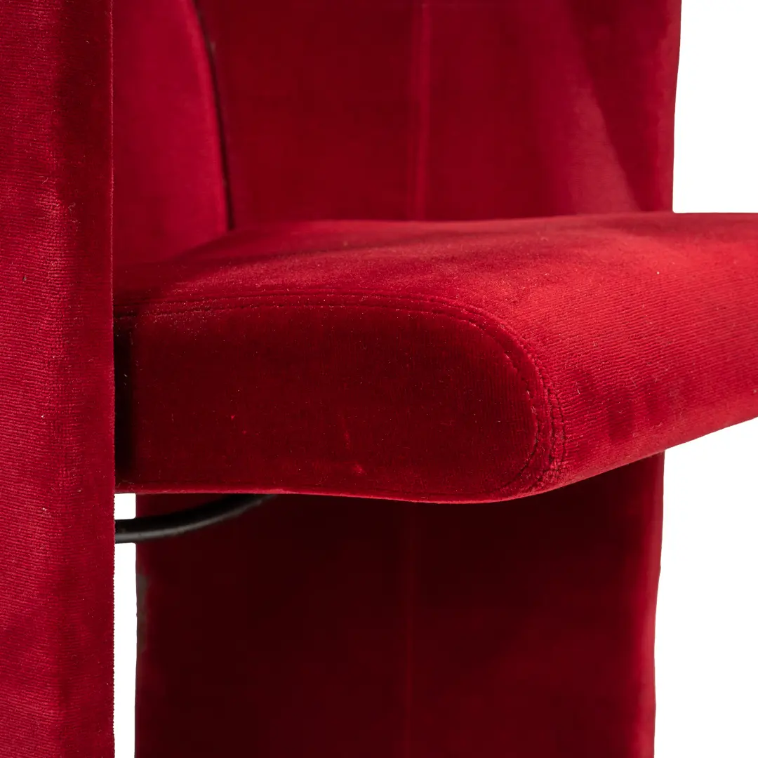 Set of 12 Red Velvet Carlo Scarpa Theatre Chairs, from the Auditorium Roma, 1960 — photo 14