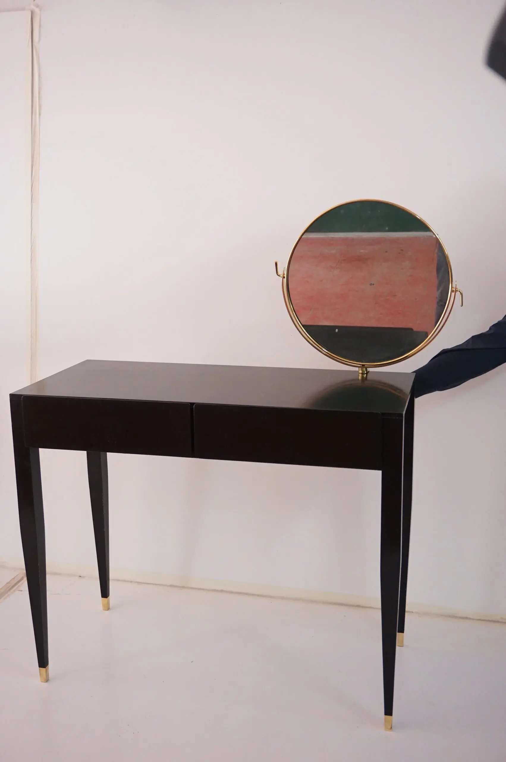 Gio Ponti black lacquered console vanity table  from Hotel Royal, 1955 — photo 9