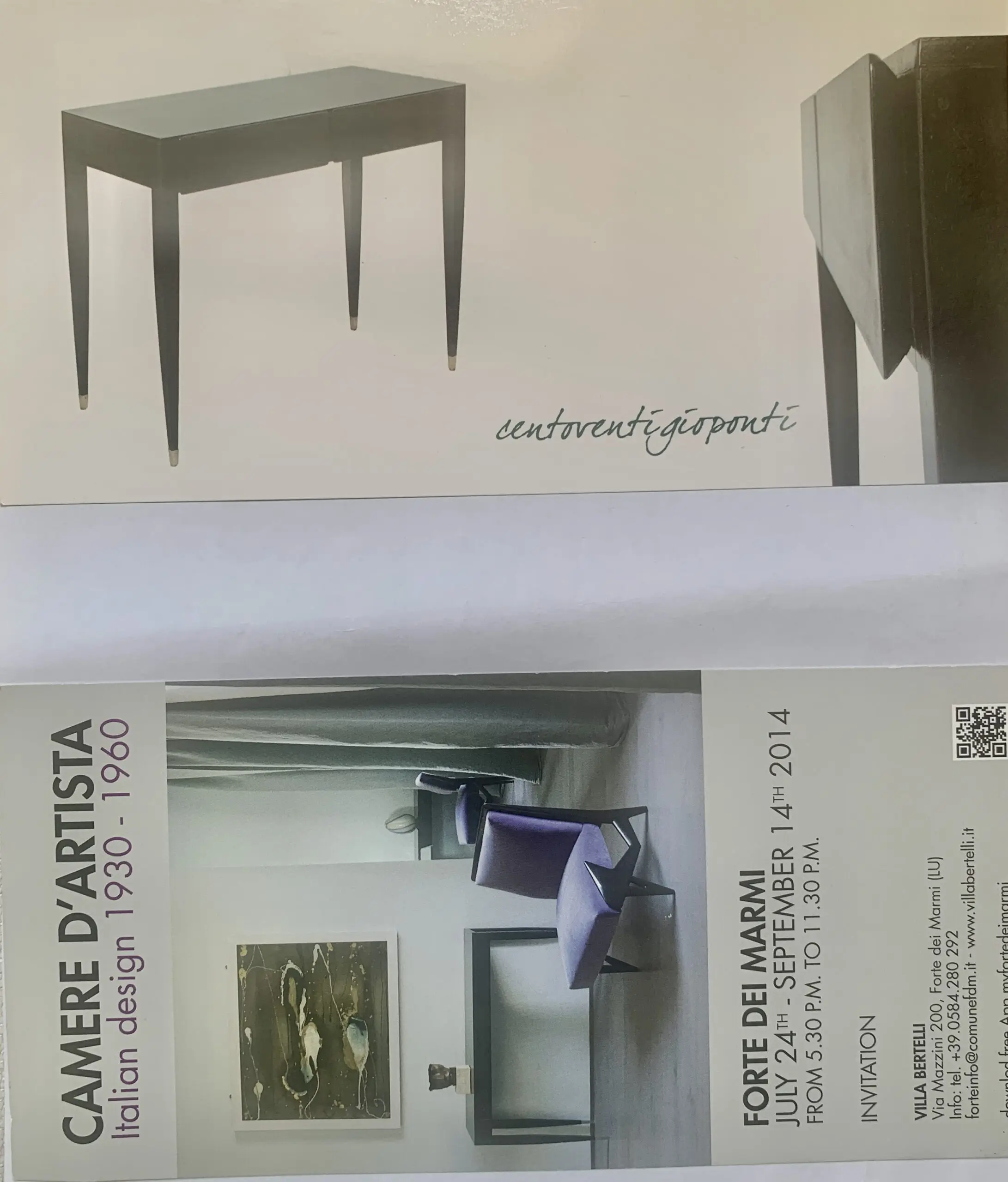 Gio Ponti black lacquered console vanity table  from Hotel Royal, 1955 — photo 14