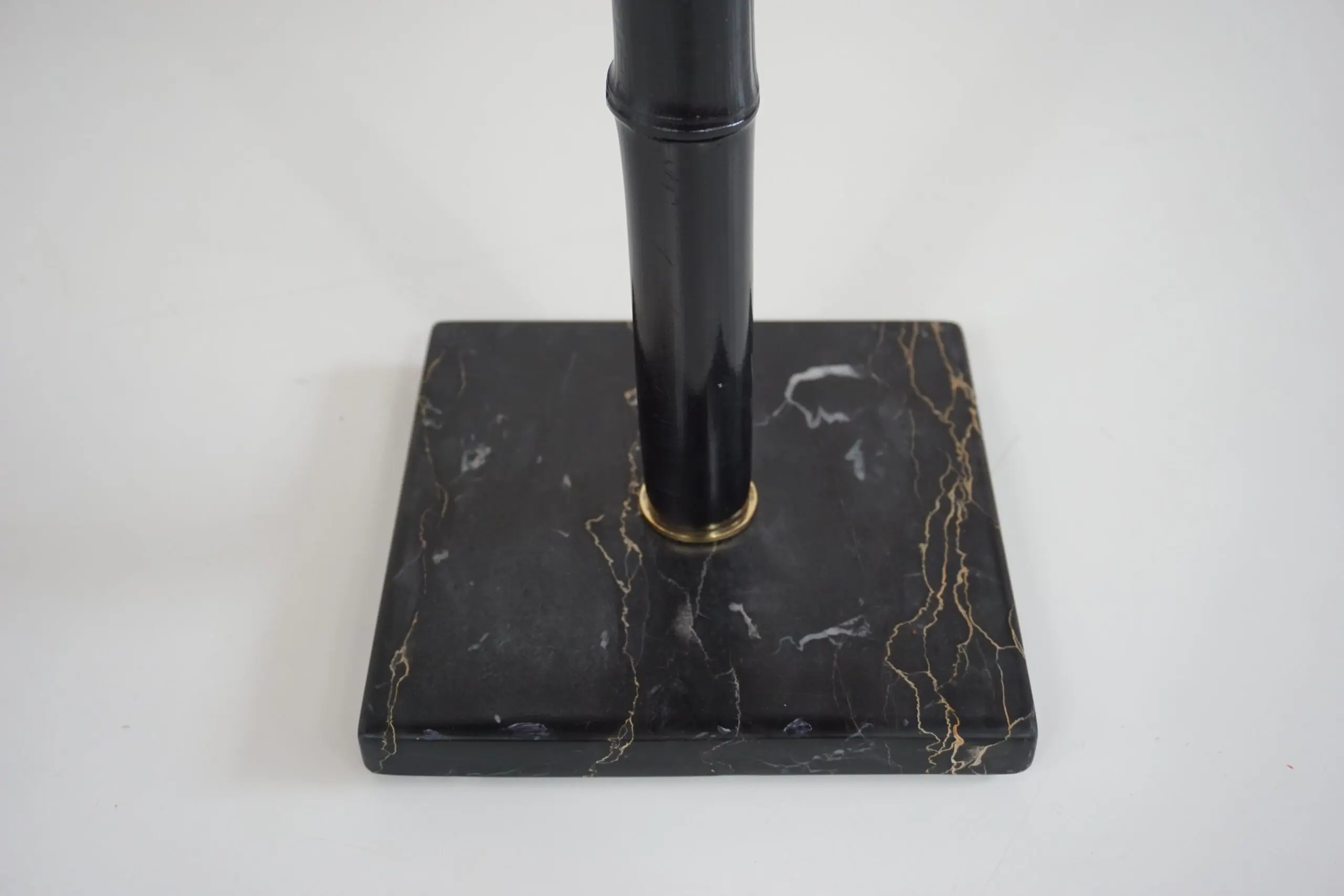 squared  gueridon side table marble, bamboo, wood, brass, C-NOIRE 2 L. Ciompi 25 — photo 13