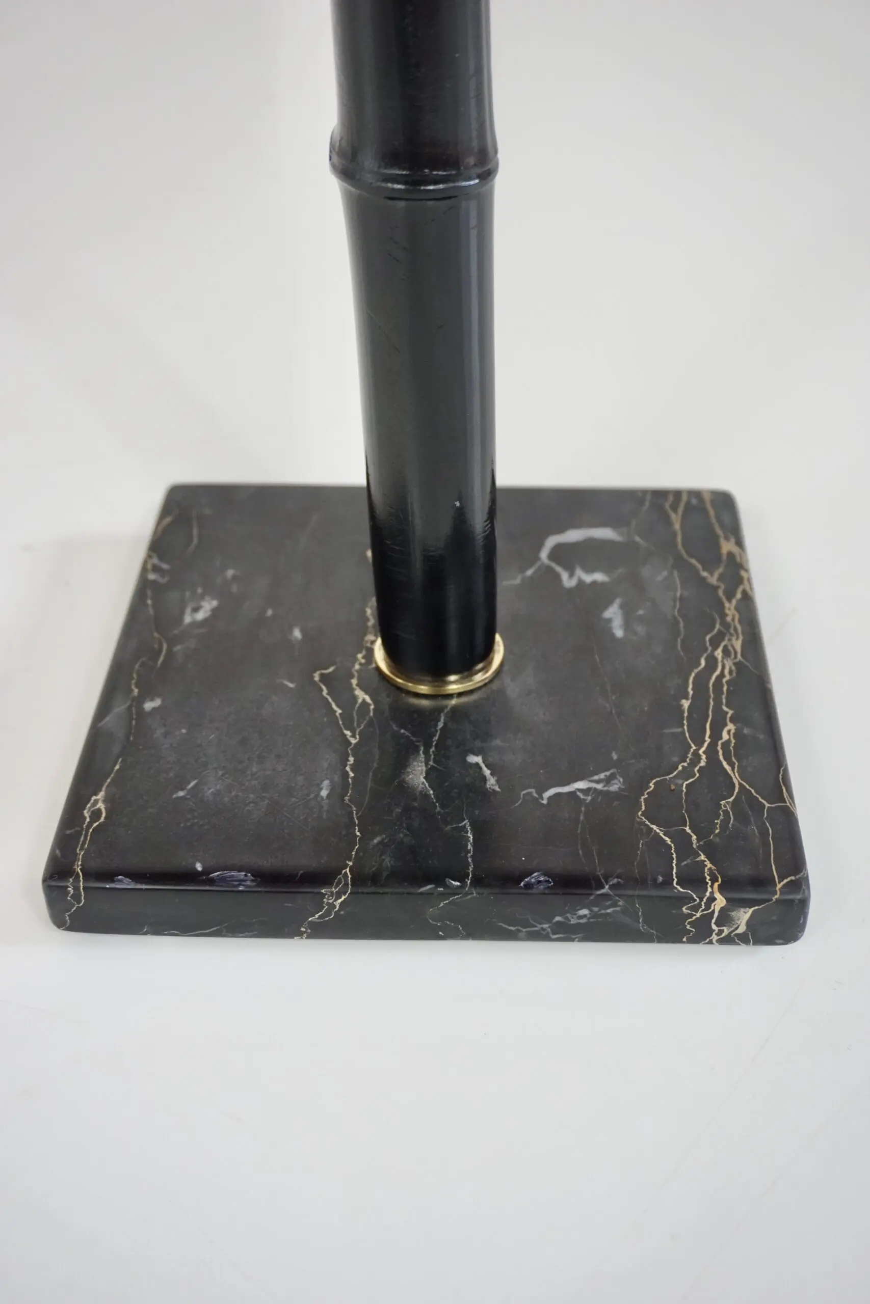 squared  gueridon side table marble, bamboo, wood, brass, C-NOIRE 2 L. Ciompi 25 — photo 12