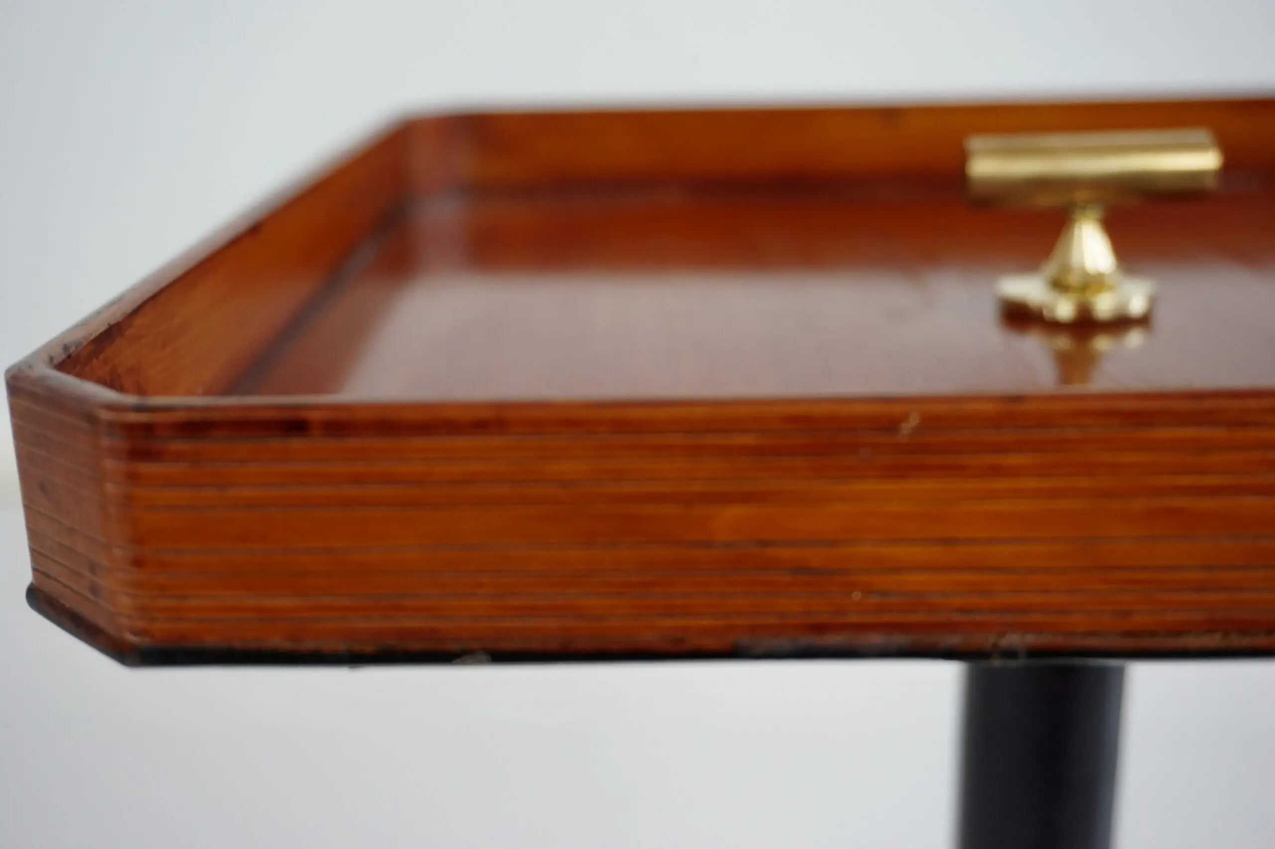 squared  gueridon side table marble, bamboo, wood, brass, C-NOIRE 2 L. Ciompi 25 — photo 6