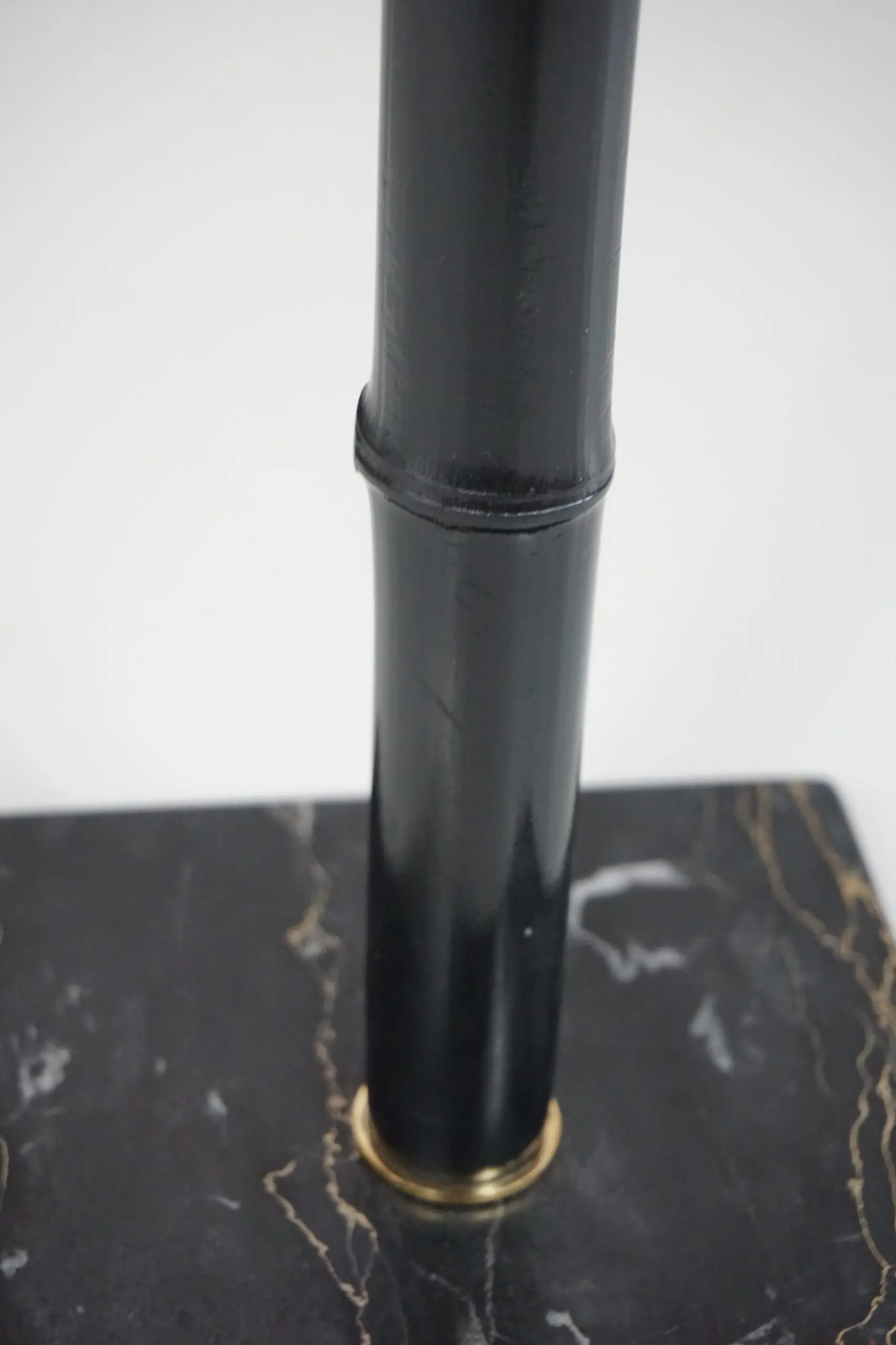 squared  gueridon side table marble, bamboo, wood, brass, C-NOIRE 2 L. Ciompi 25 — photo 11