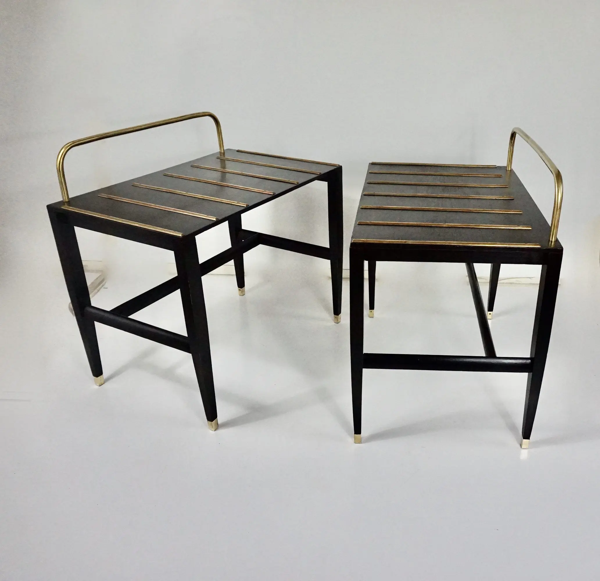 pair Gio Ponti Black Lacquered Side Tables from Hotel Royal, Naples, 1955 — photo 8