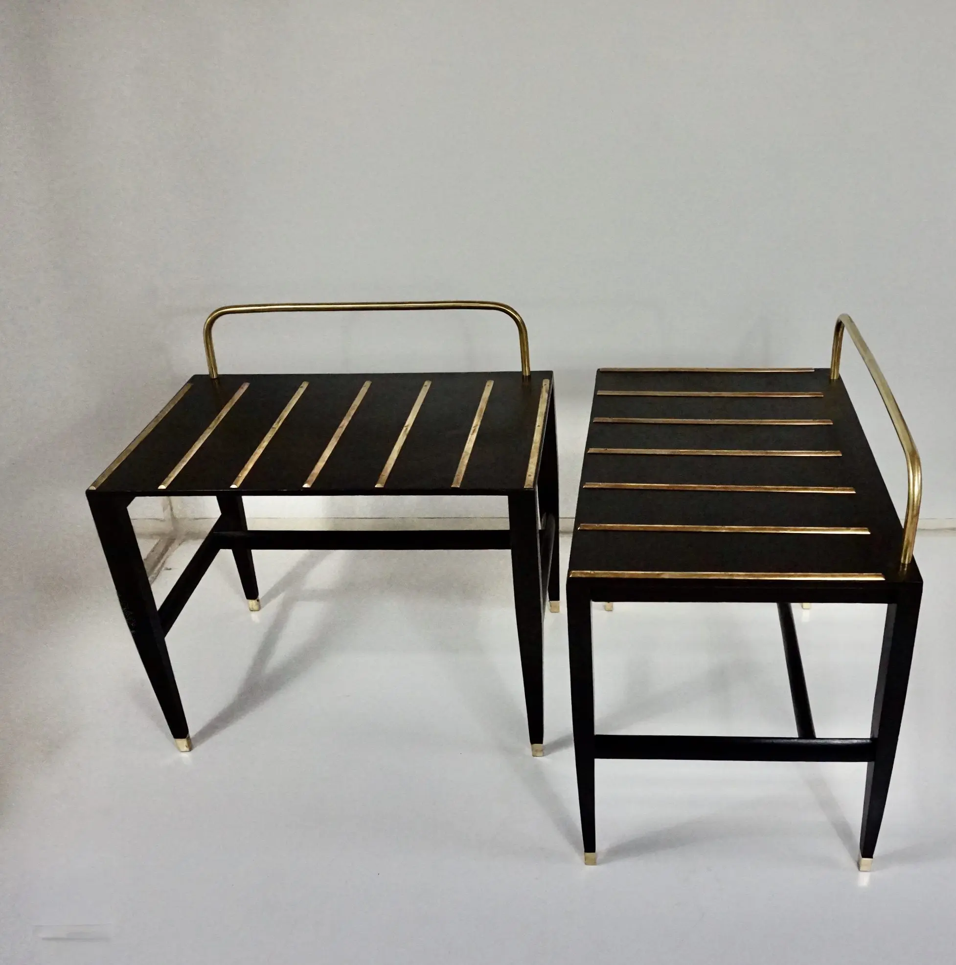 pair Gio Ponti Black Lacquered Side Tables from Hotel Royal, Naples, 1955 — photo 4