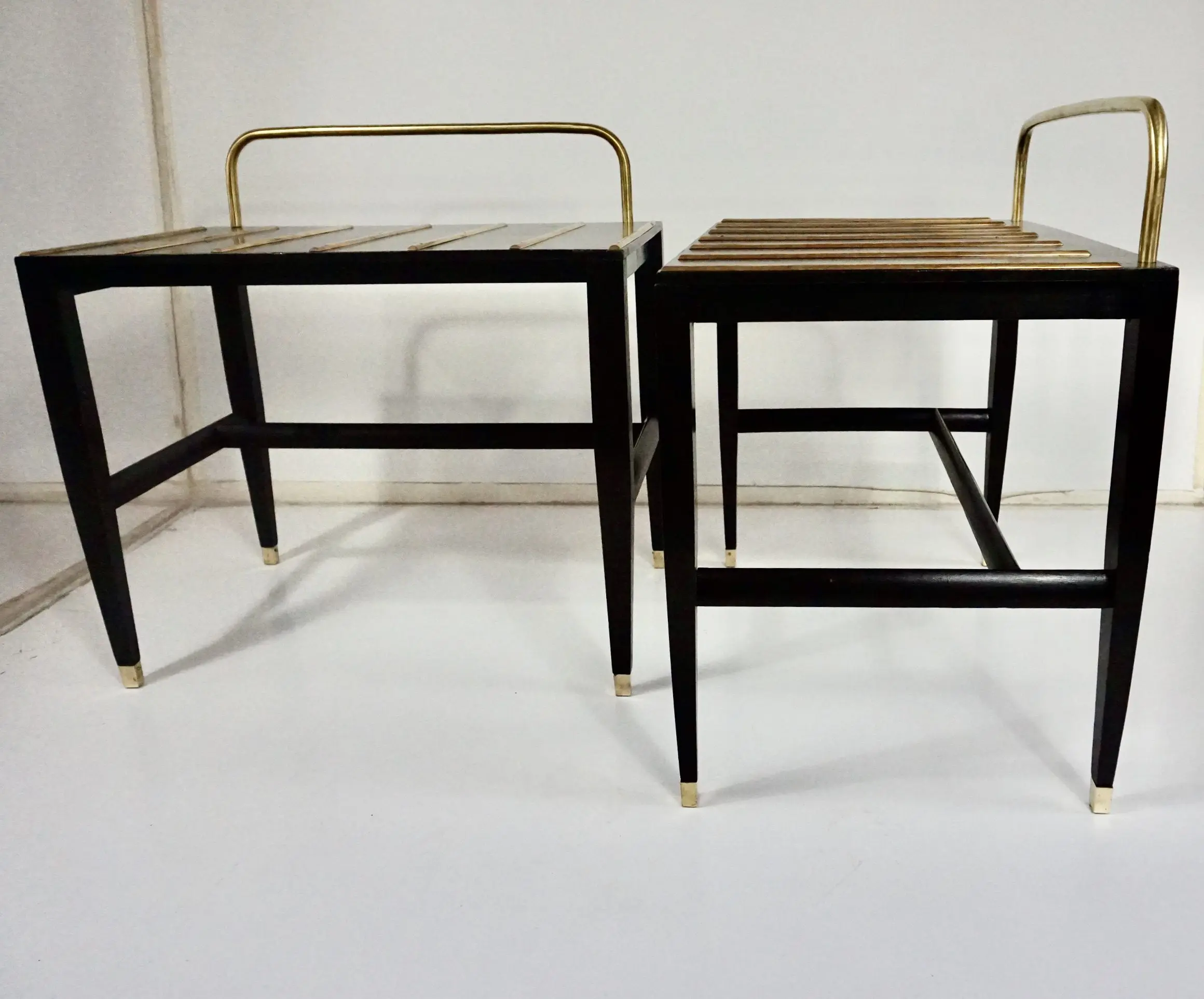 pair Gio Ponti Black Lacquered Side Tables from Hotel Royal, Naples, 1955 — photo 7