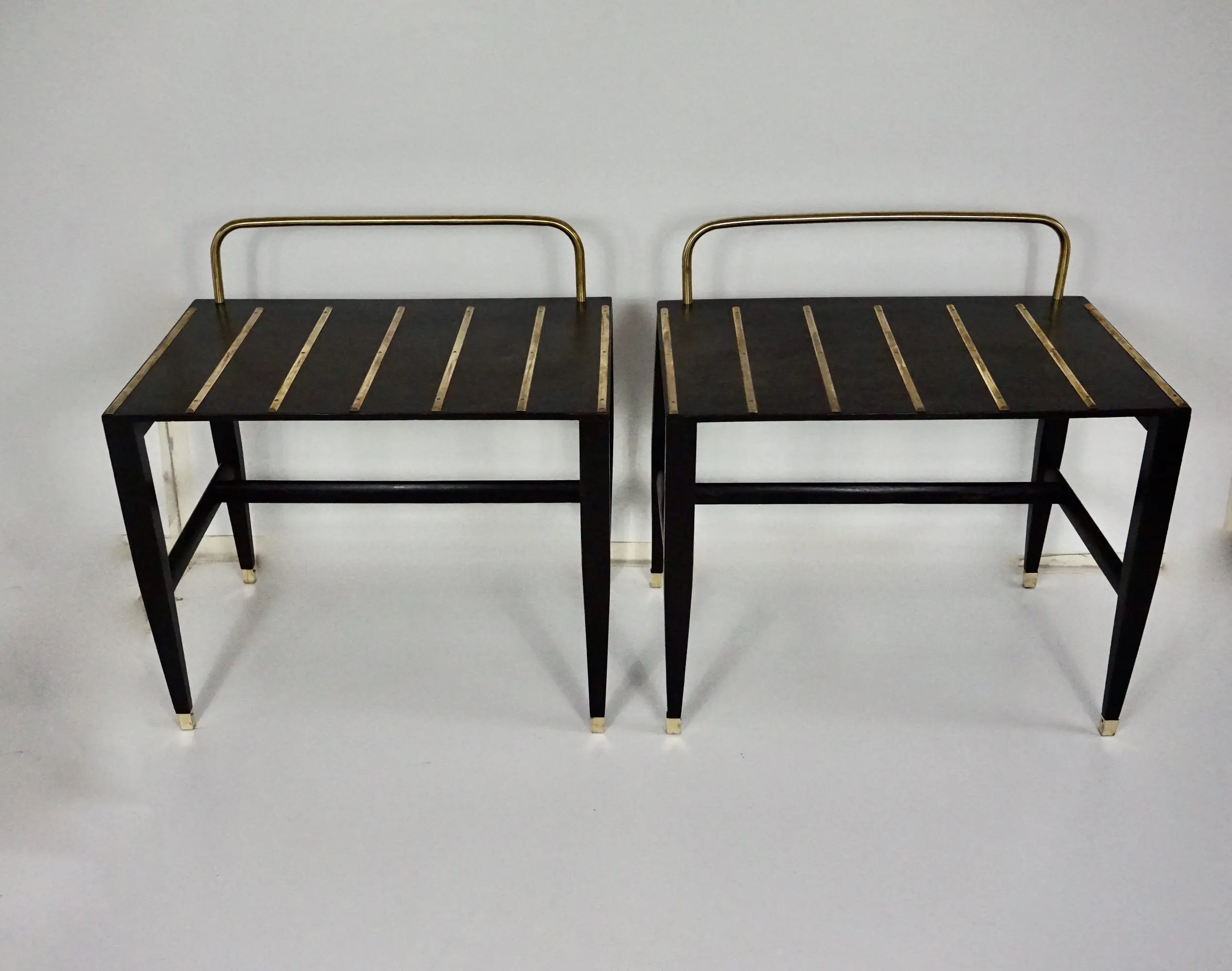 pair Gio Ponti Black Lacquered Side Tables from Hotel Royal, Naples, 1955 — photo 6