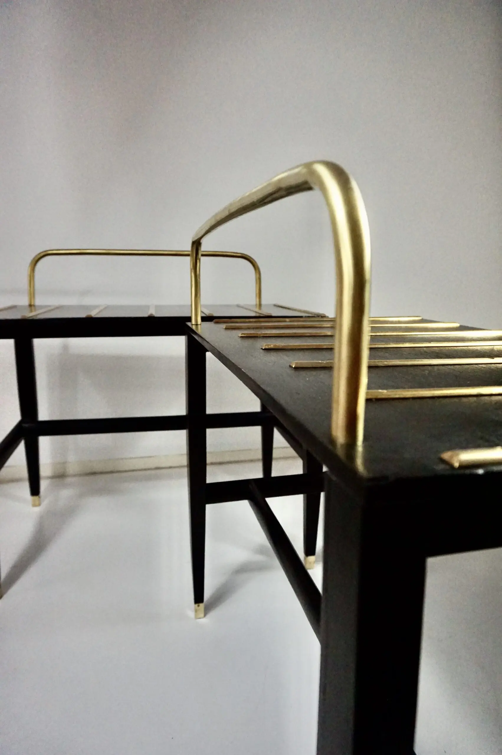 pair Gio Ponti Black Lacquered Side Tables from Hotel Royal, Naples, 1955 — photo 16