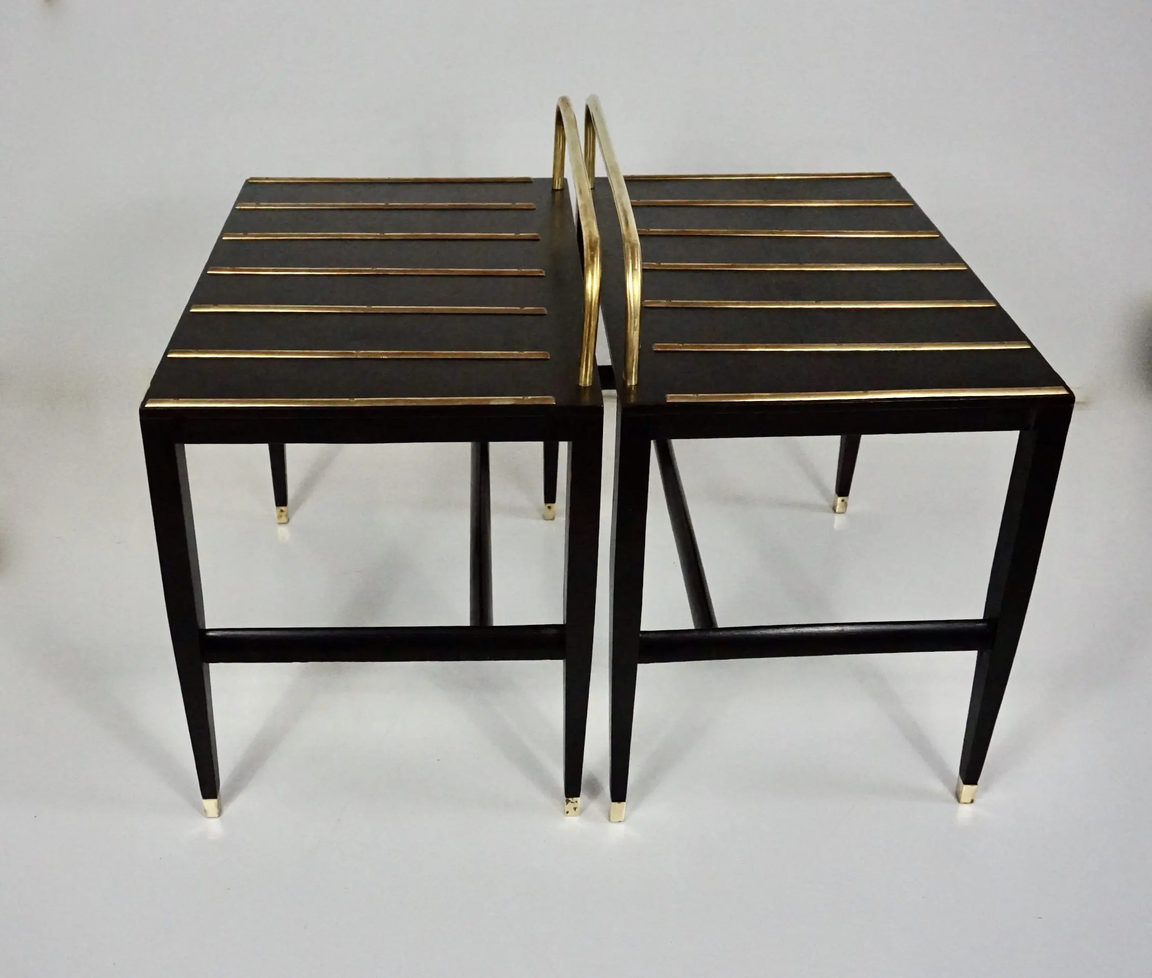 pair Gio Ponti Black Lacquered Side Tables from Hotel Royal, Naples, 1955 — photo 5