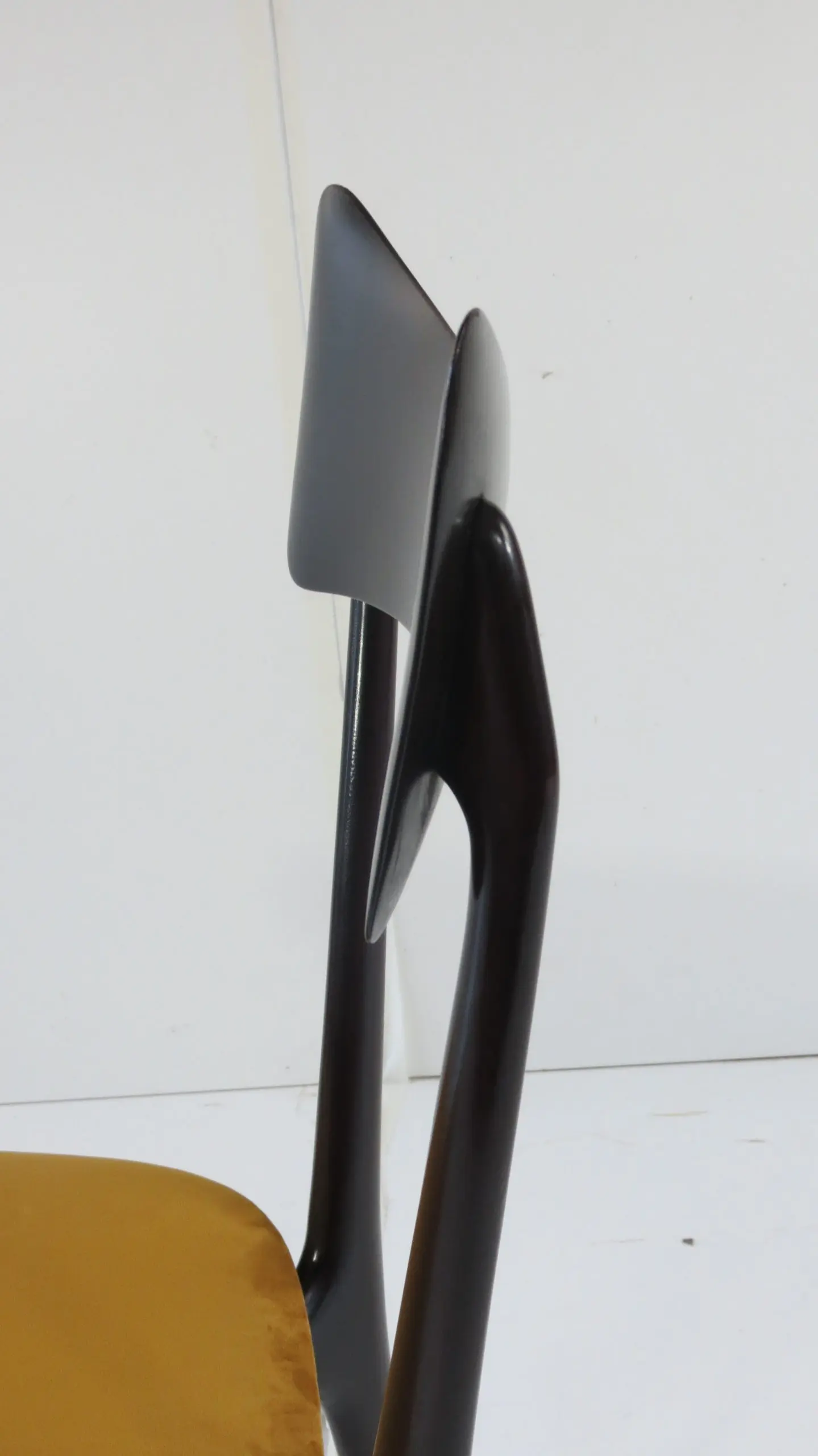 Set of Six Ico and Luisa Parisi Ebonized Dining Chairs by Ariberto Colombo, 1952 — photo 8