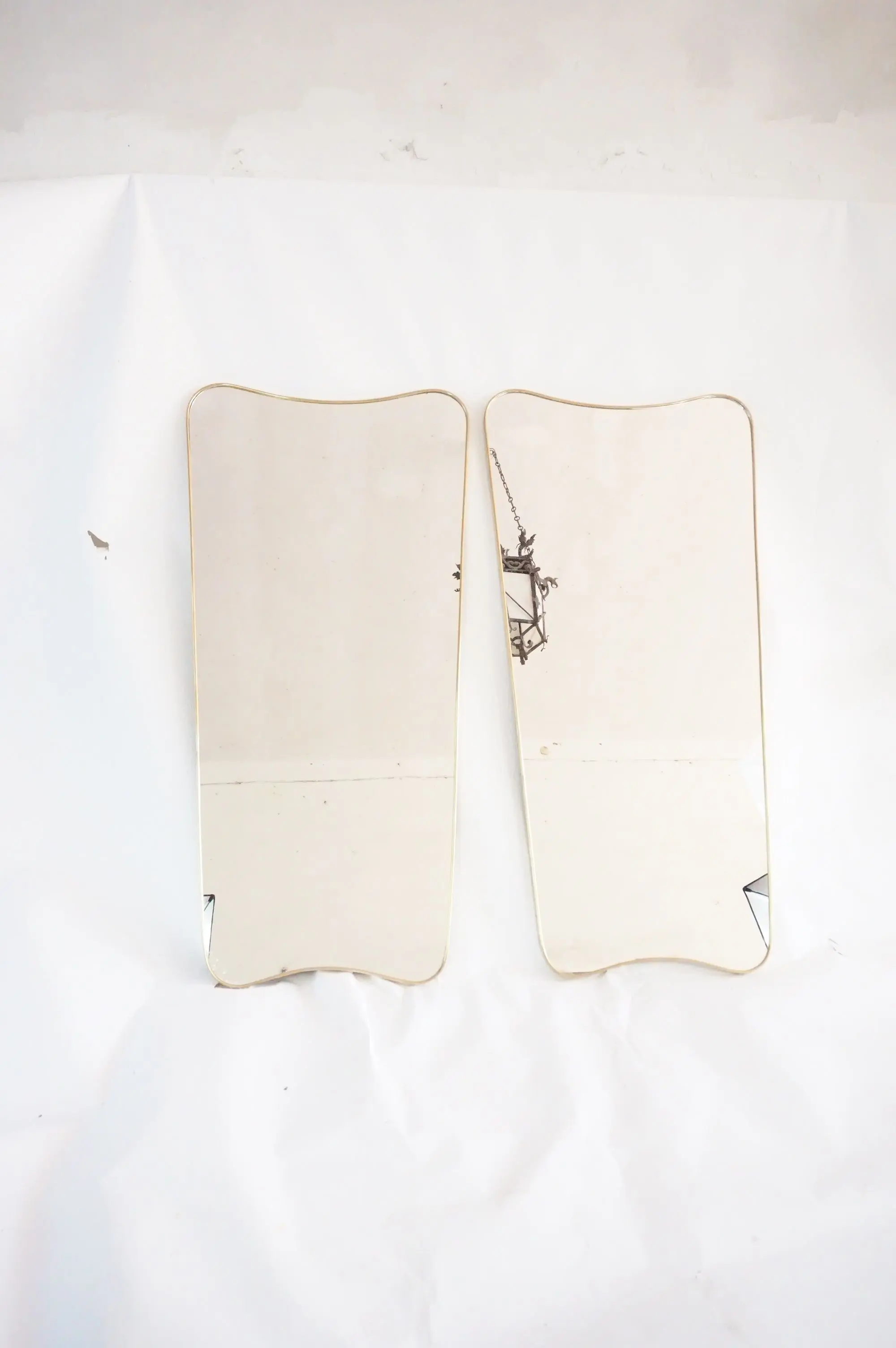 pair of large Gio Ponti wall mirrors from Hotel Bristol Merano, 1950 — image 3