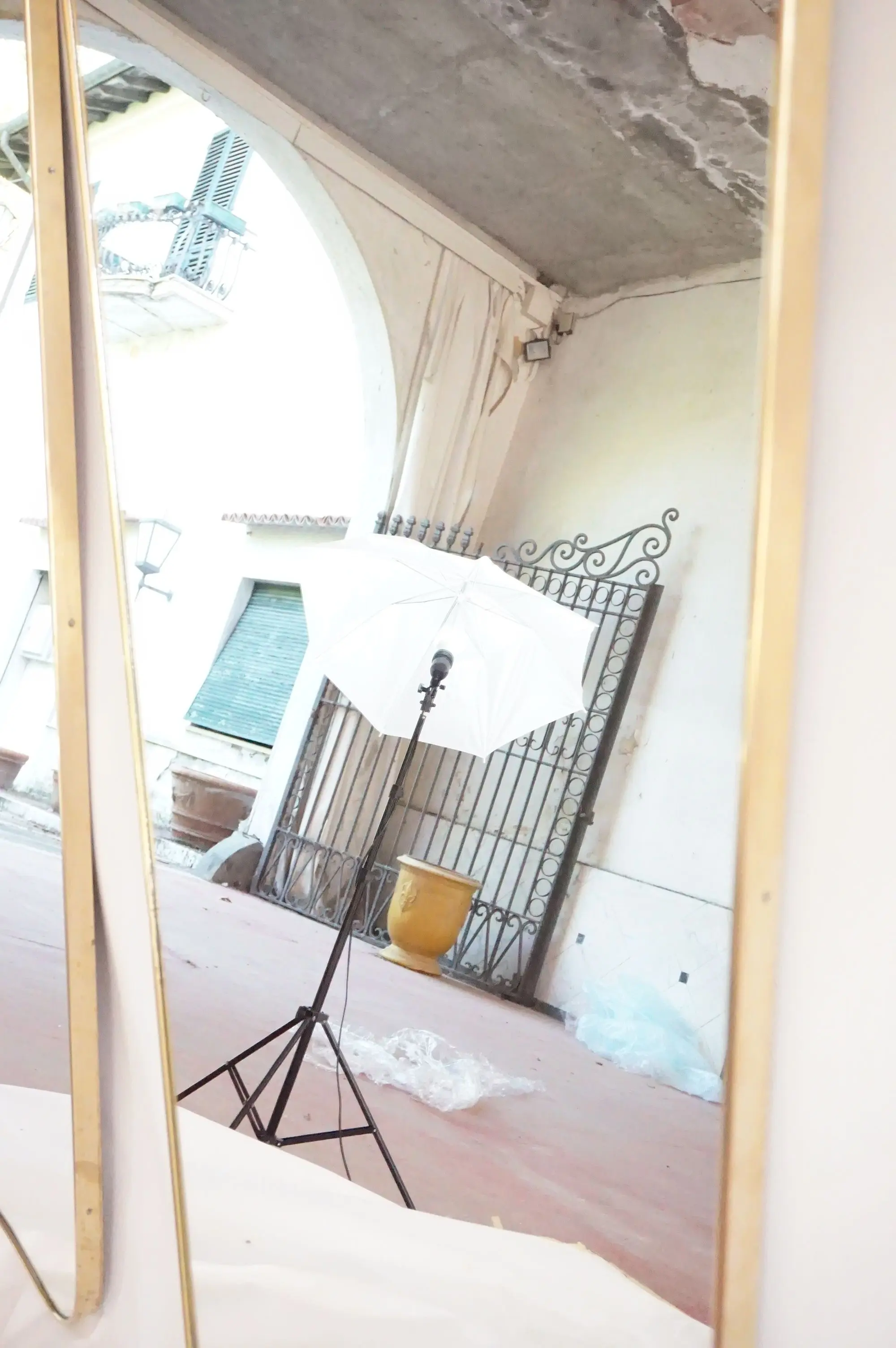 pair of large Gio Ponti wall mirrors from Hotel Bristol Merano, 1950 — photo 15