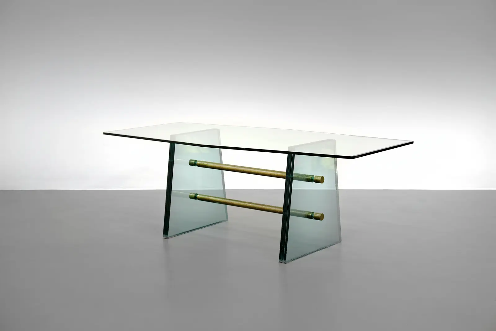 Rare Pietro Chiesa Large Glass Dining Table for Fontana Arte, circa 1940 — Pietro Chiesa